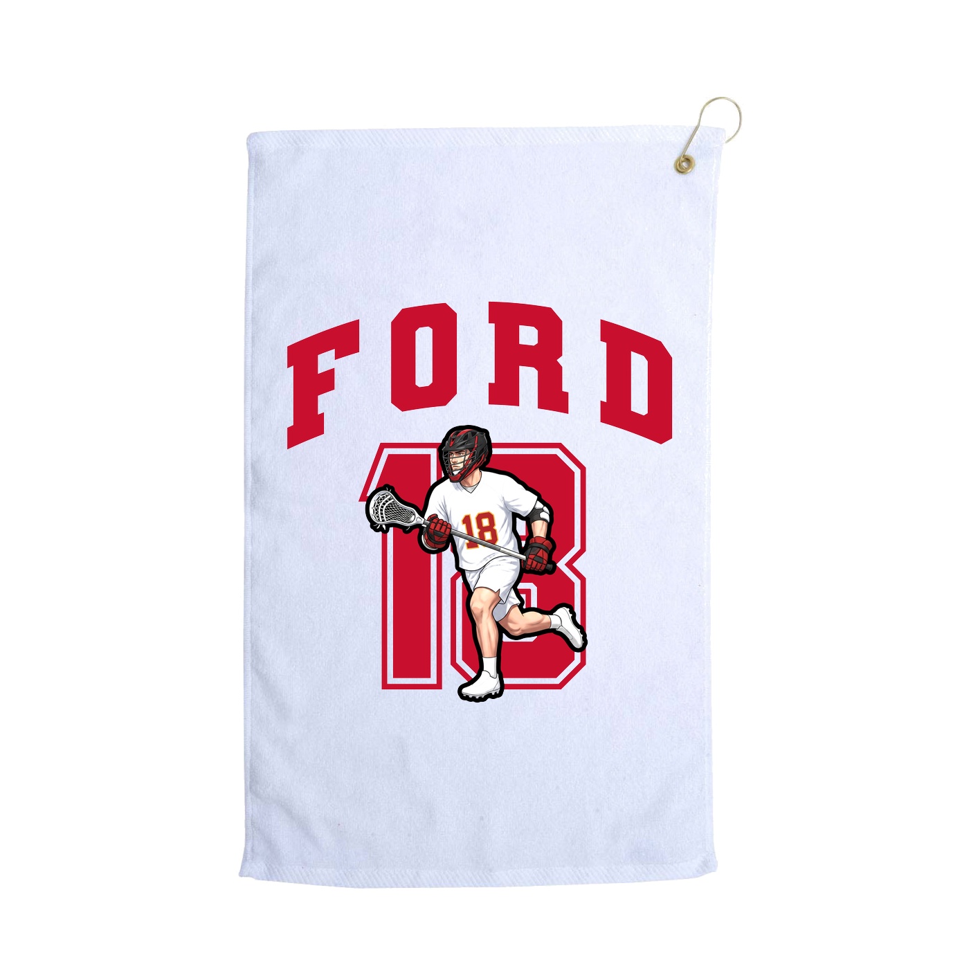 Golf Towel — Number in White