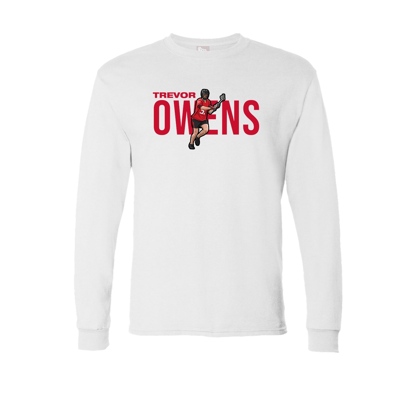Long Sleeve Tee — Player Name in White