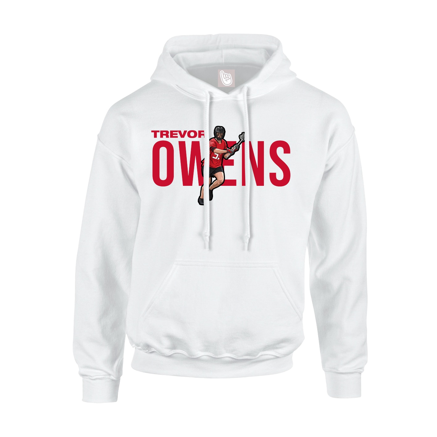 Youth Hoodie — Player Name in White