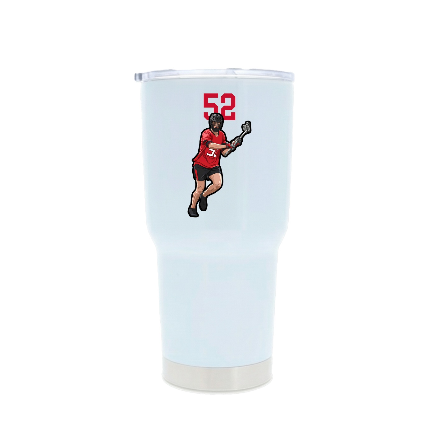 30oz Stainless Steel Tumbler — Number Top in White