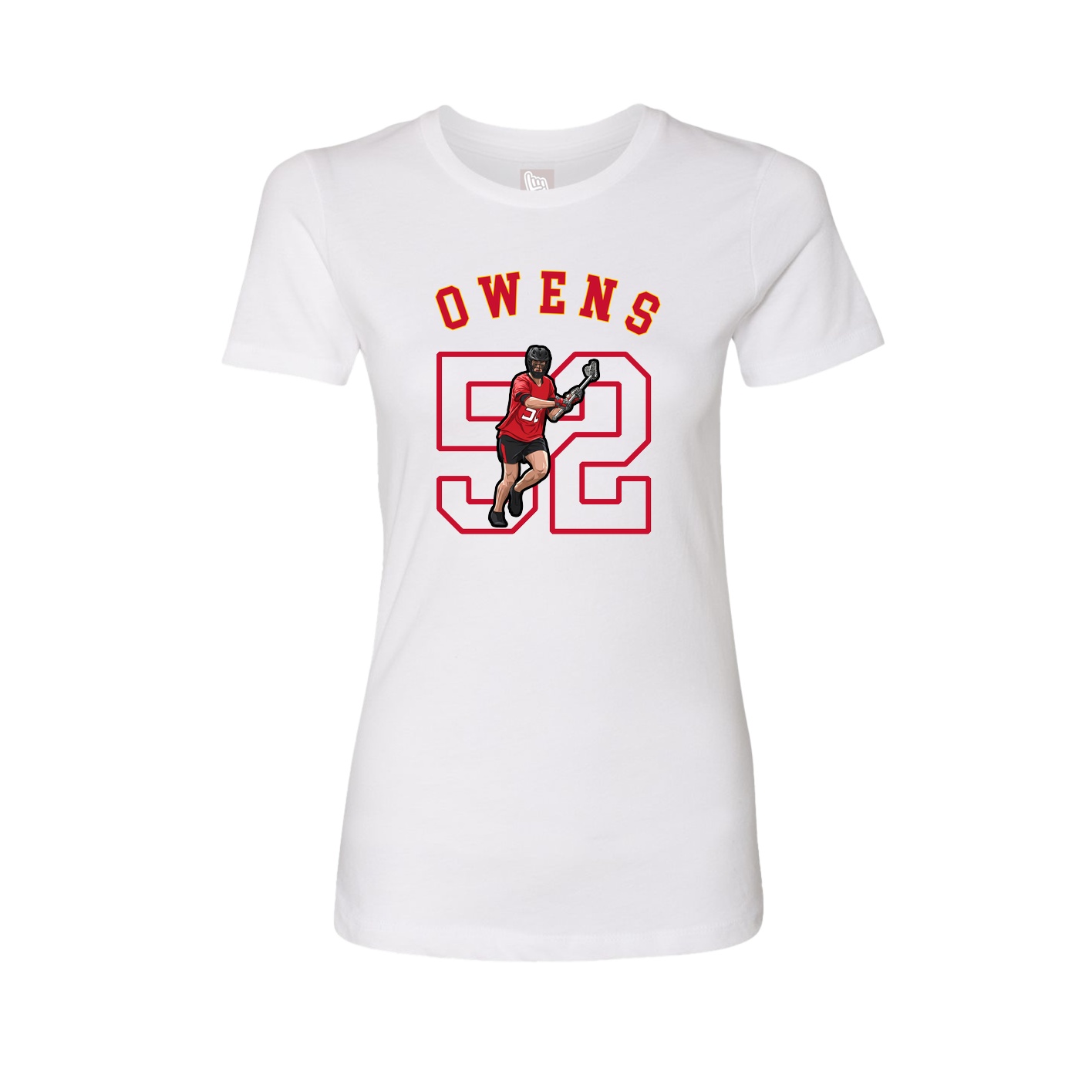 Fitted Women's Tee — Shirsey Arch in White