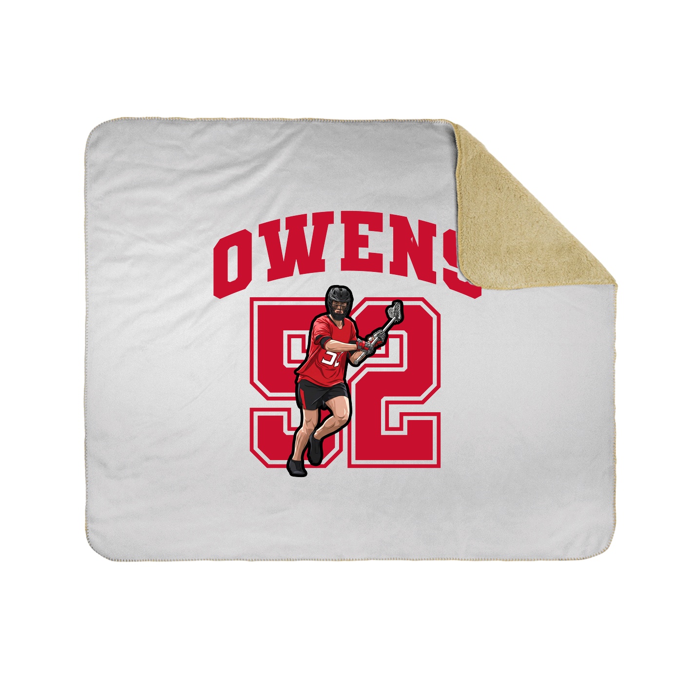 Throw Blanket — Number in White