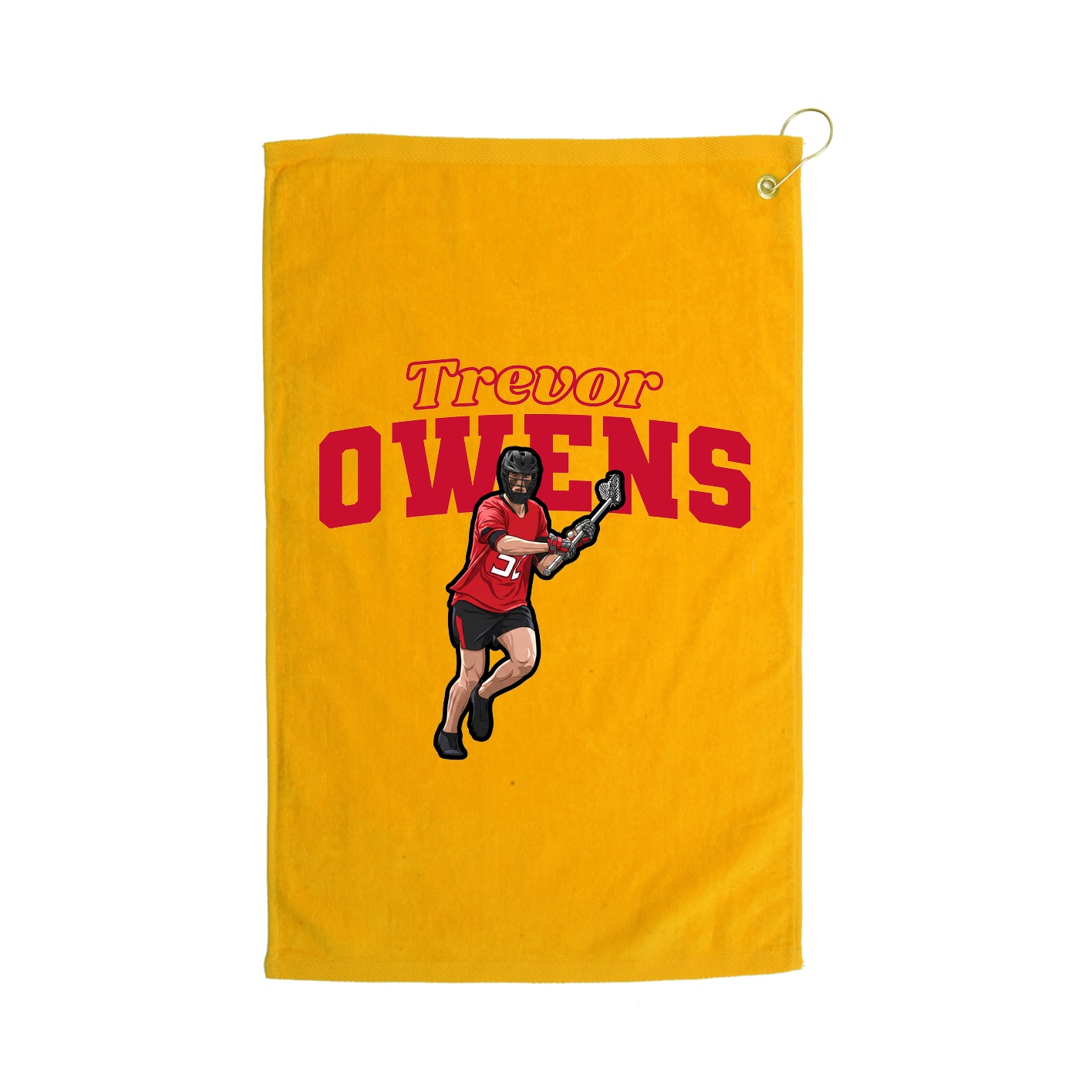 Golf Towel — Name Arch in Gold