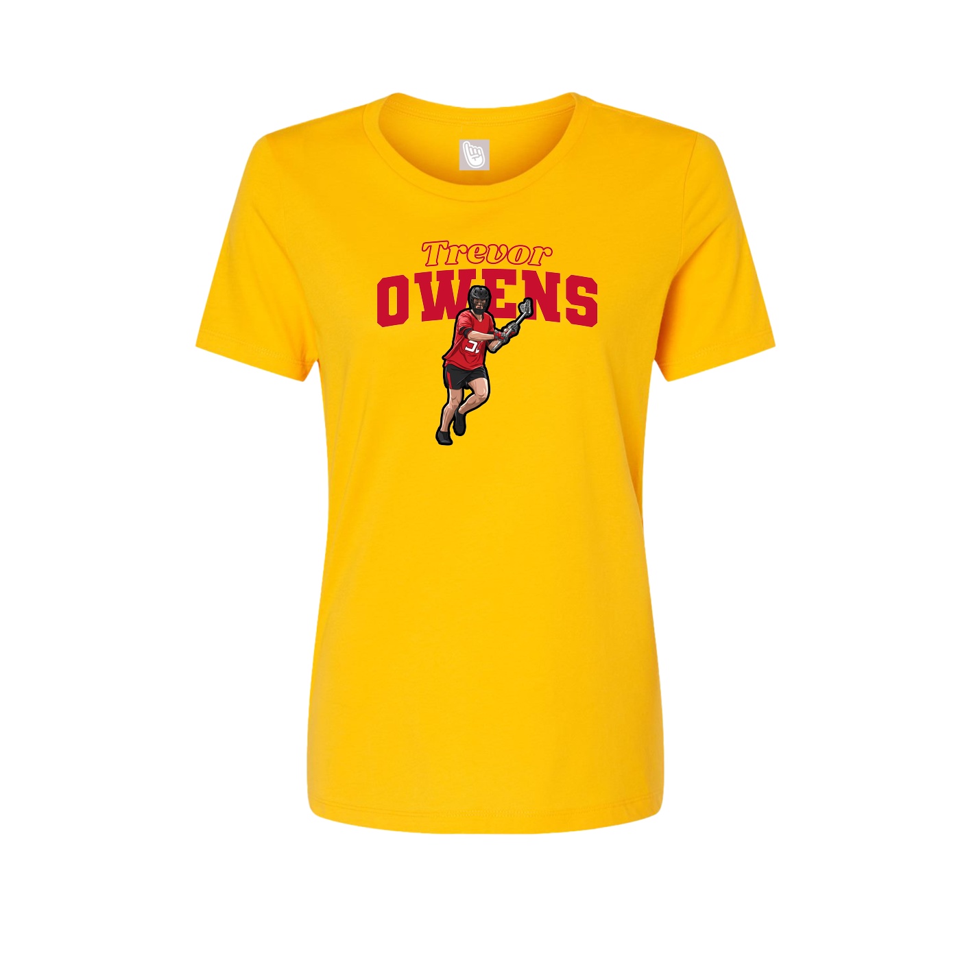 Fitted Women's Tee — Name Arch in Gold