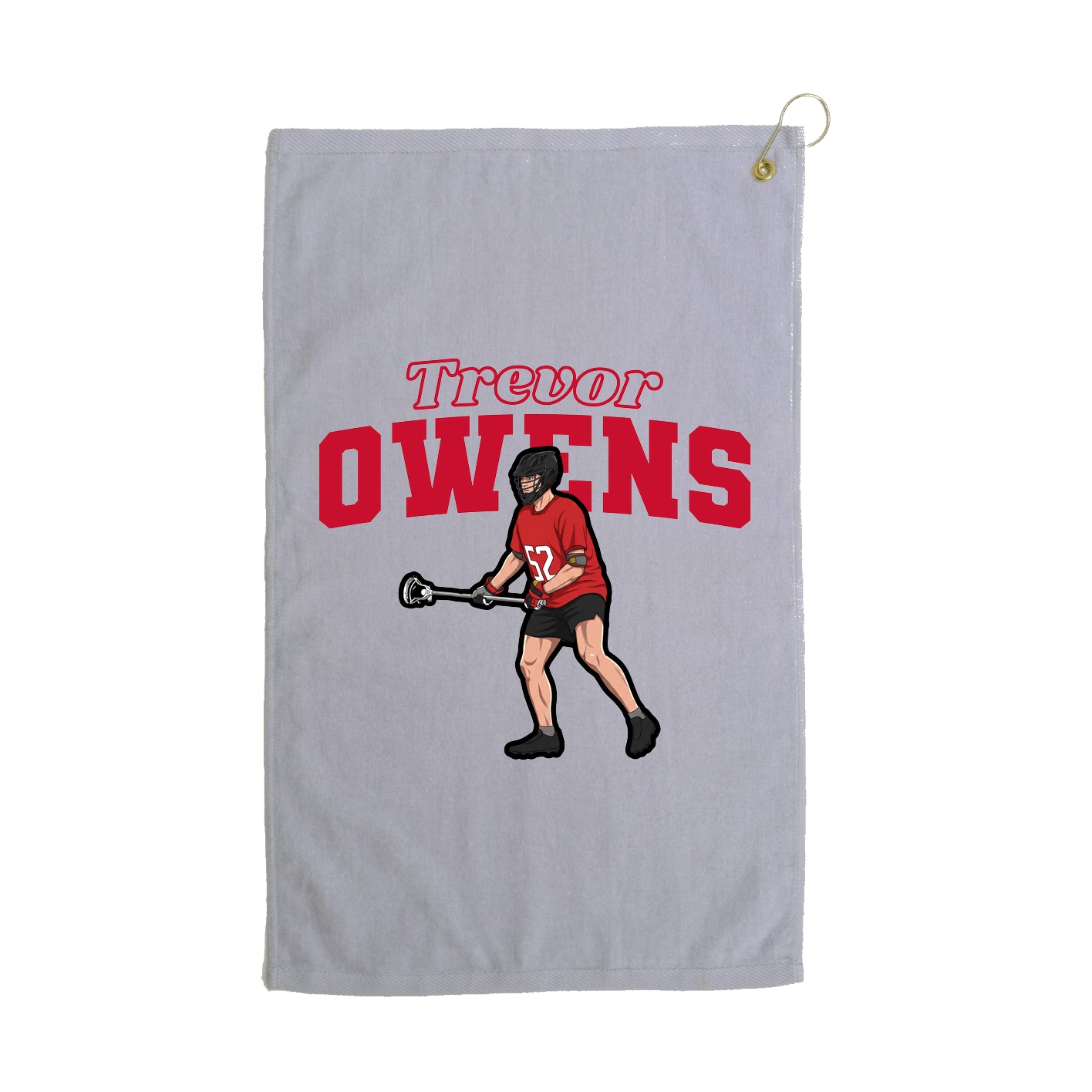 Golf Towel — Name Arch in Grey