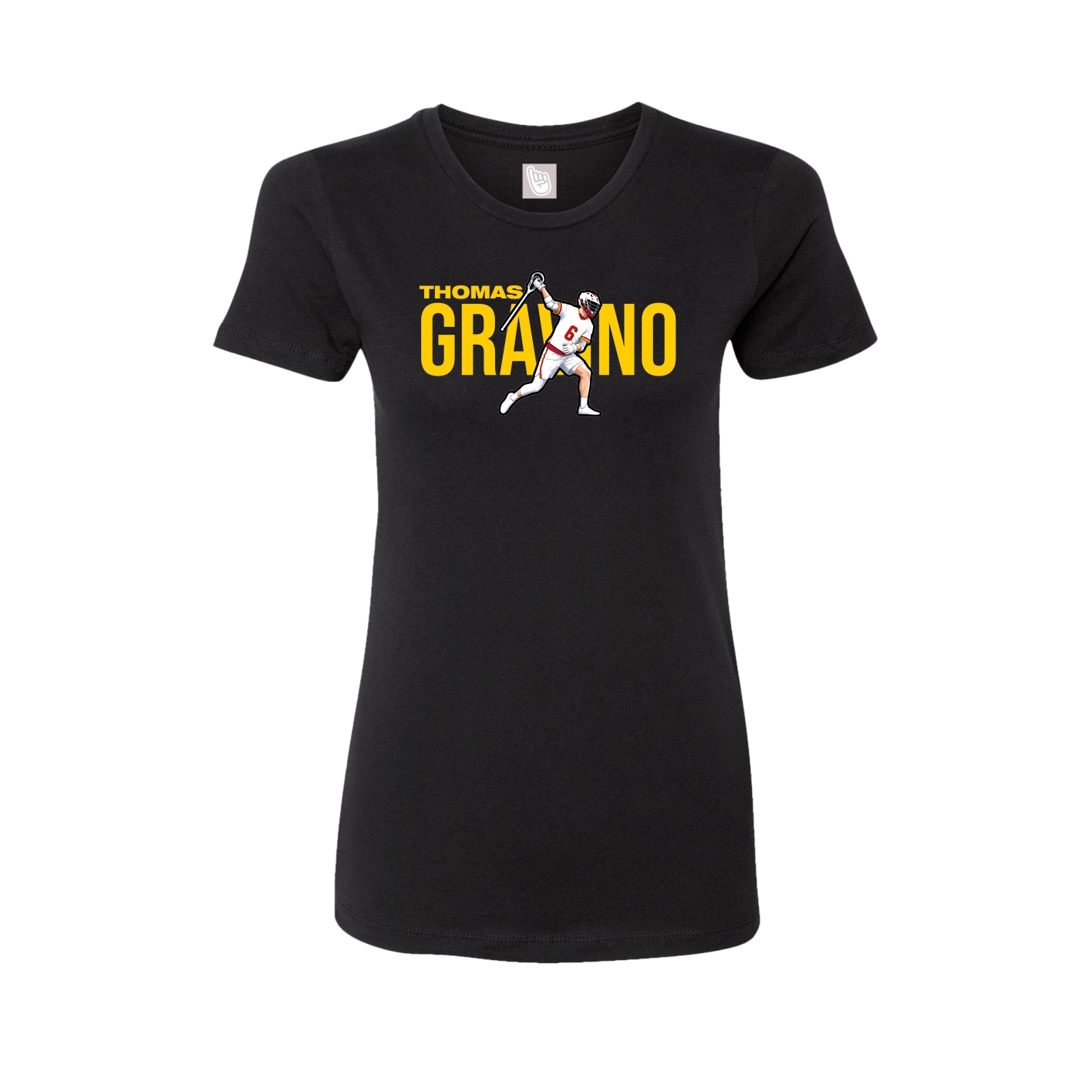 Fitted Women's Tee — Player Name in Black