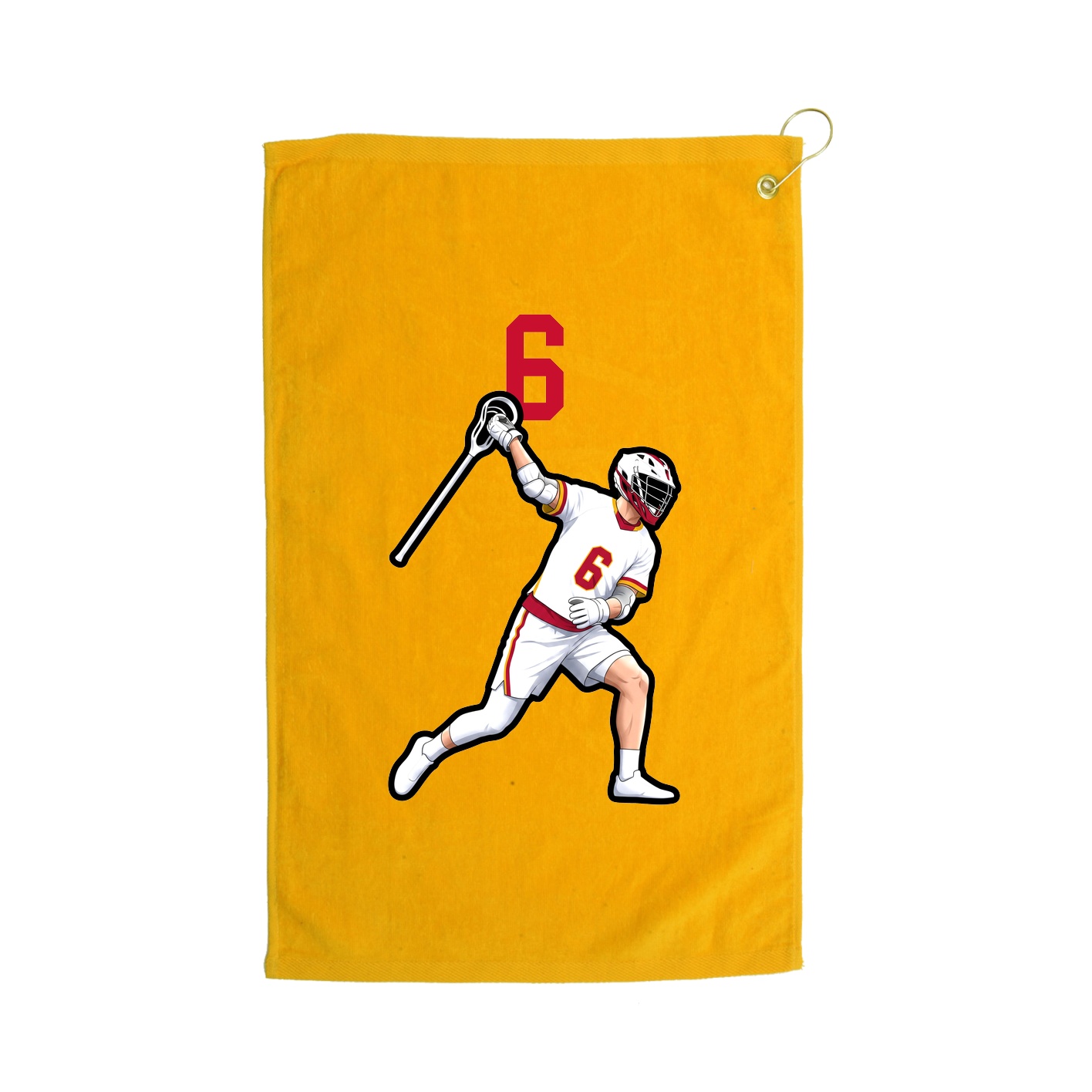 Golf Towel — Number Top in Gold