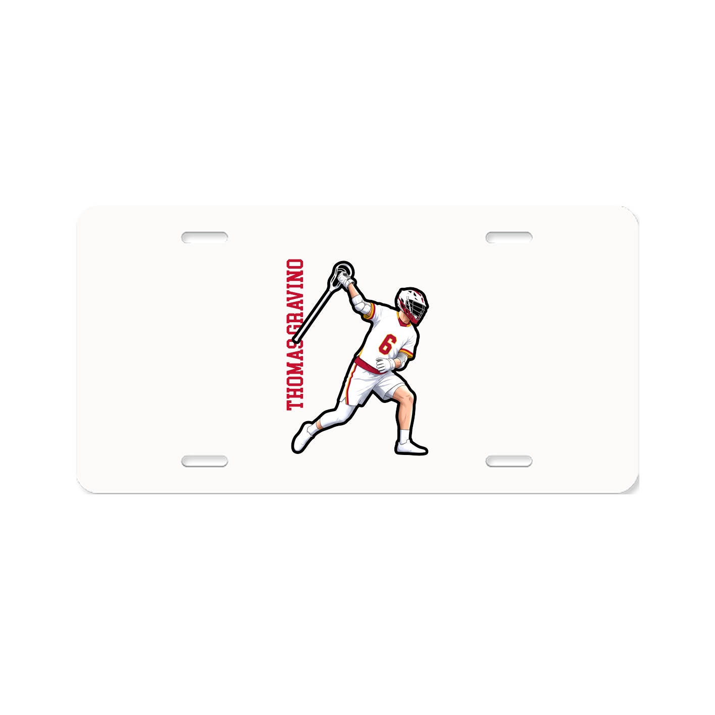 License Plate — Name Vertical in Classic