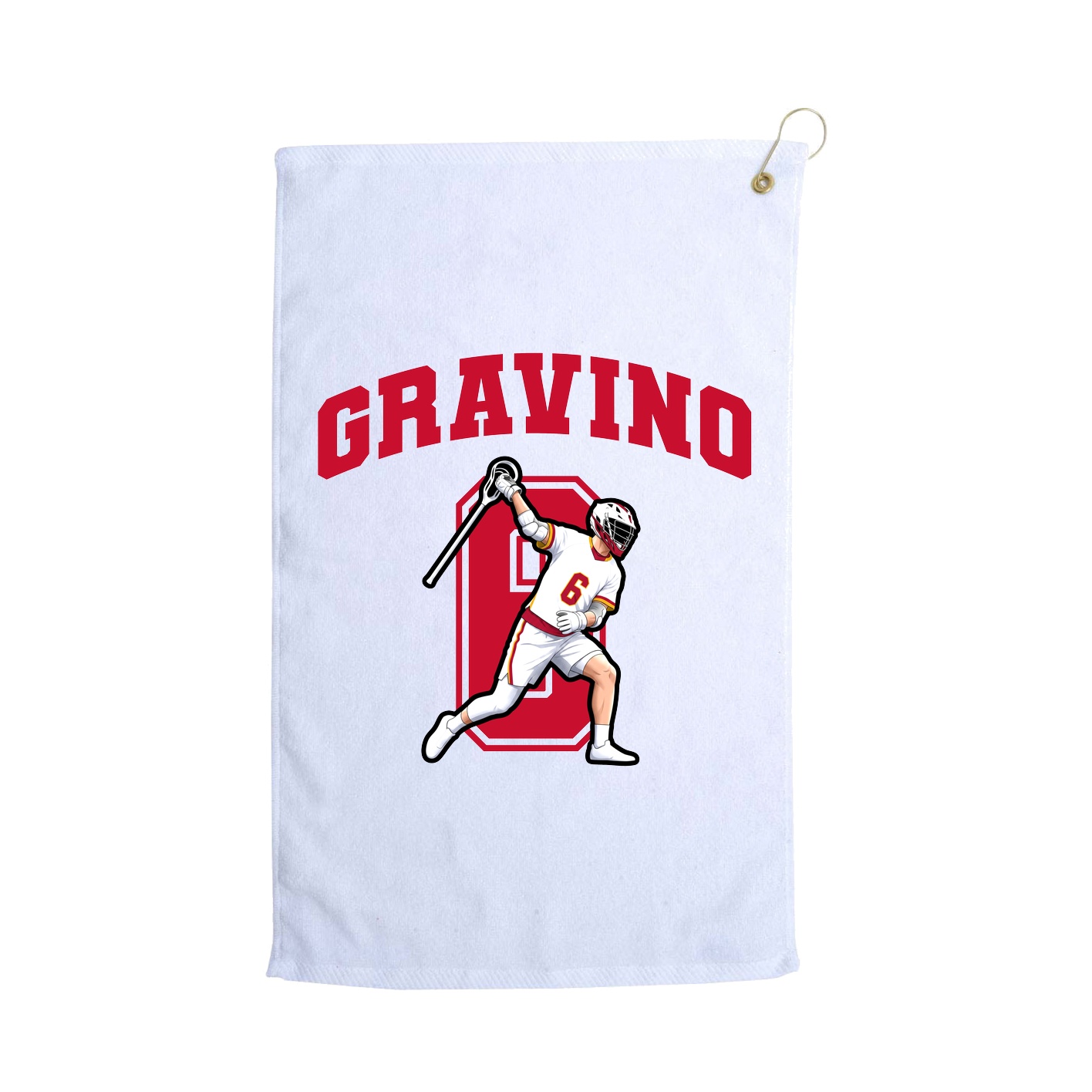 Golf Towel — Number in White