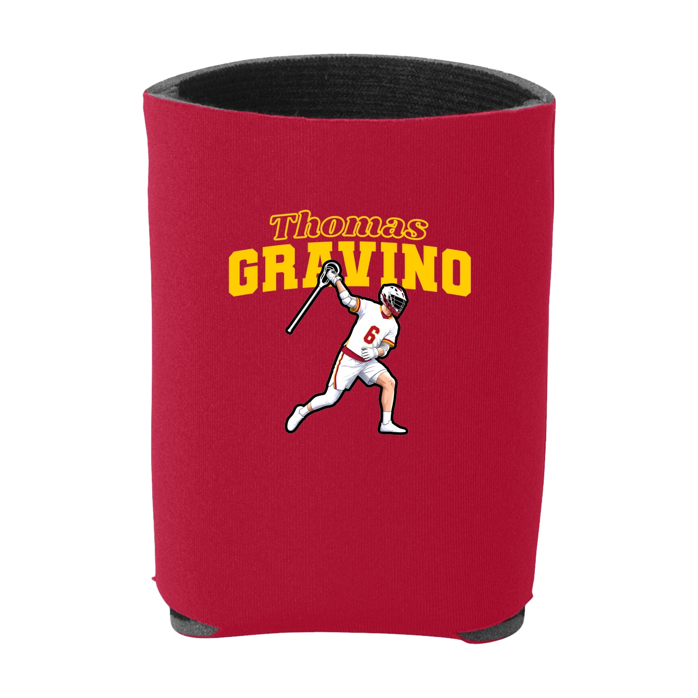 Can Holder — Name Arch in Red