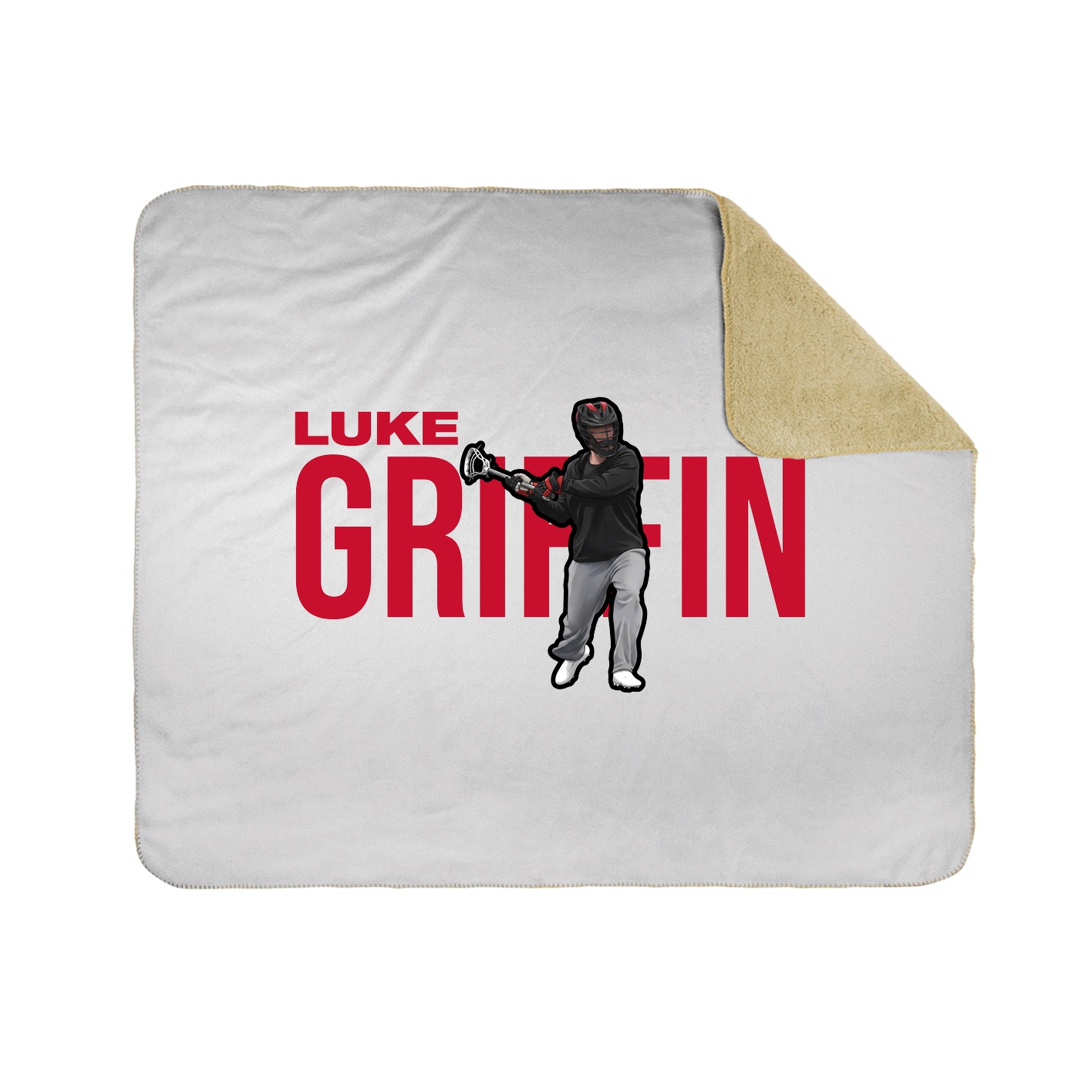 Throw Blanket — Player Name in White