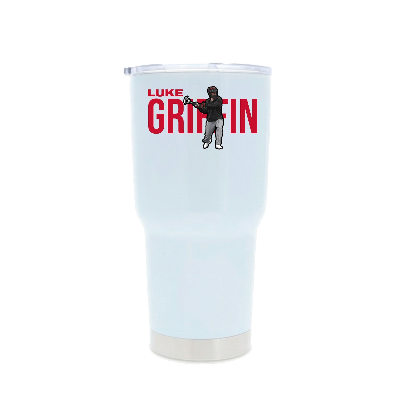30oz Stainless Steel Tumbler — Player Name in White
