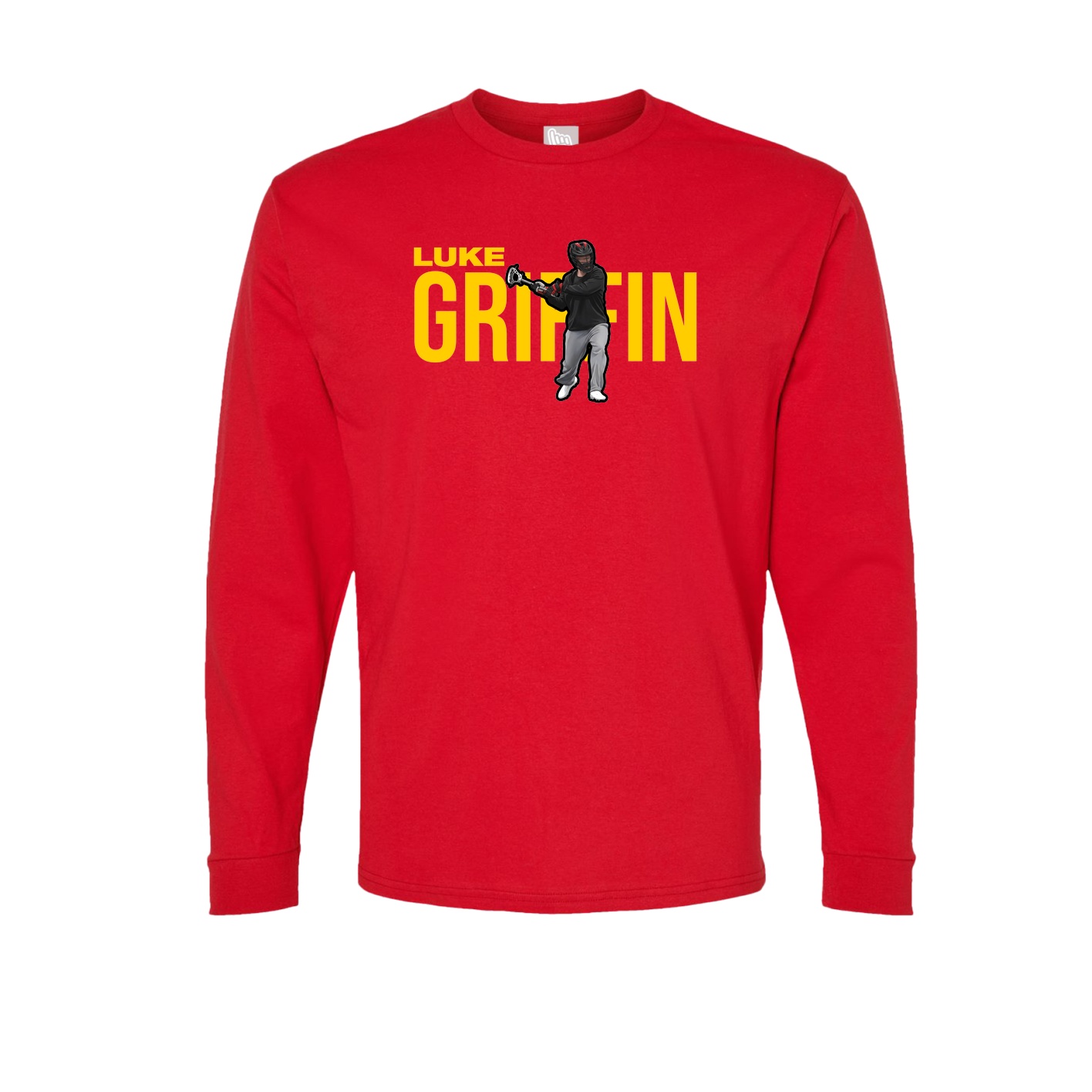 Long Sleeve Tee — Player Name in Red