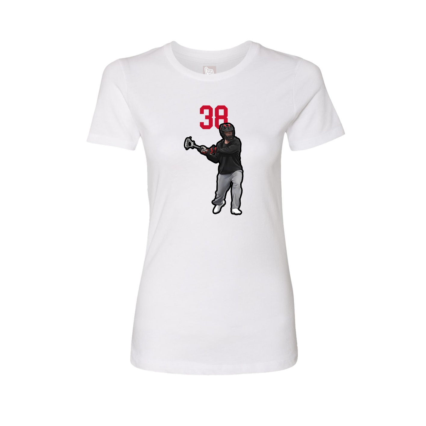 Fitted Women's Tee — Number Top in White