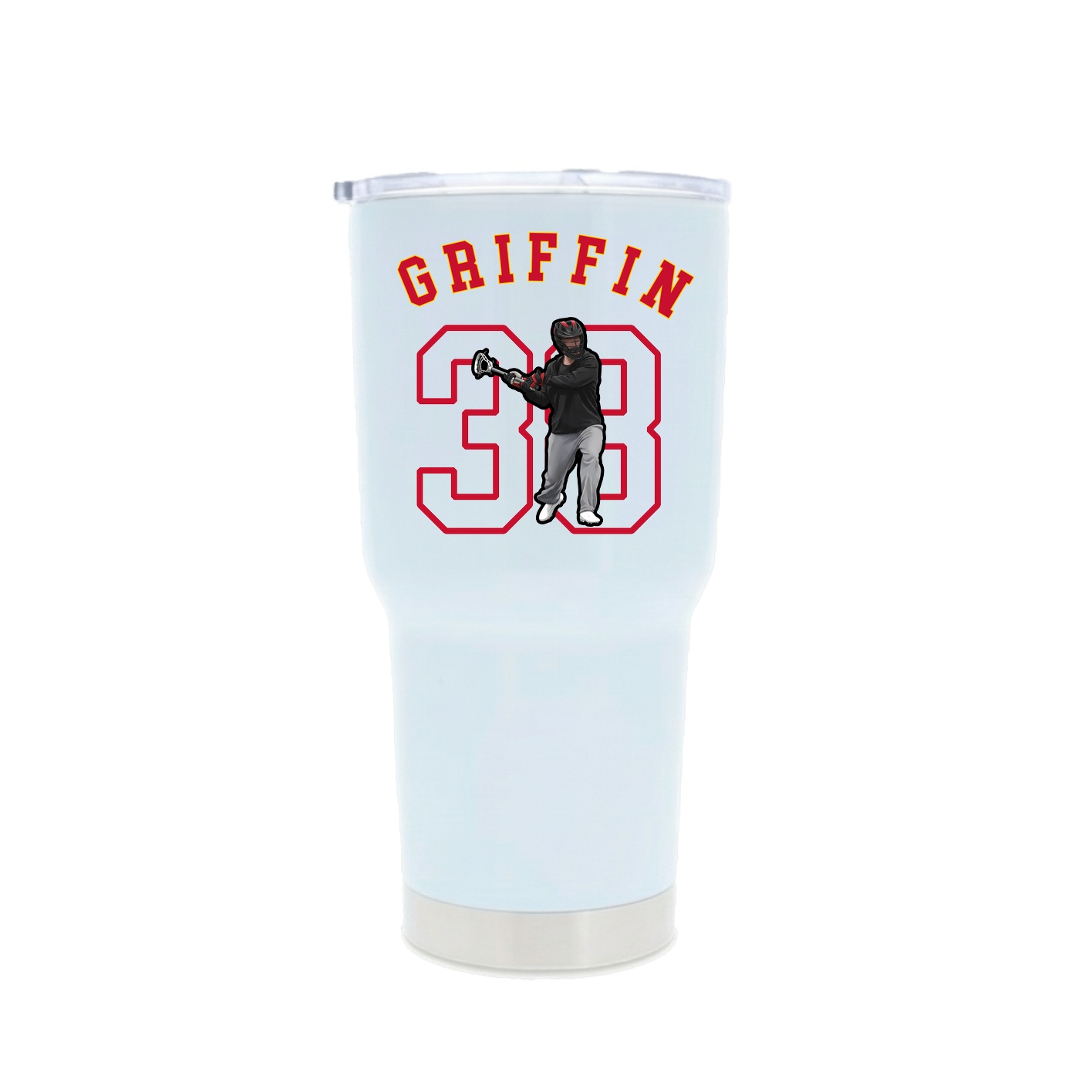 30oz Stainless Steel Tumbler — Shirsey Arch in White