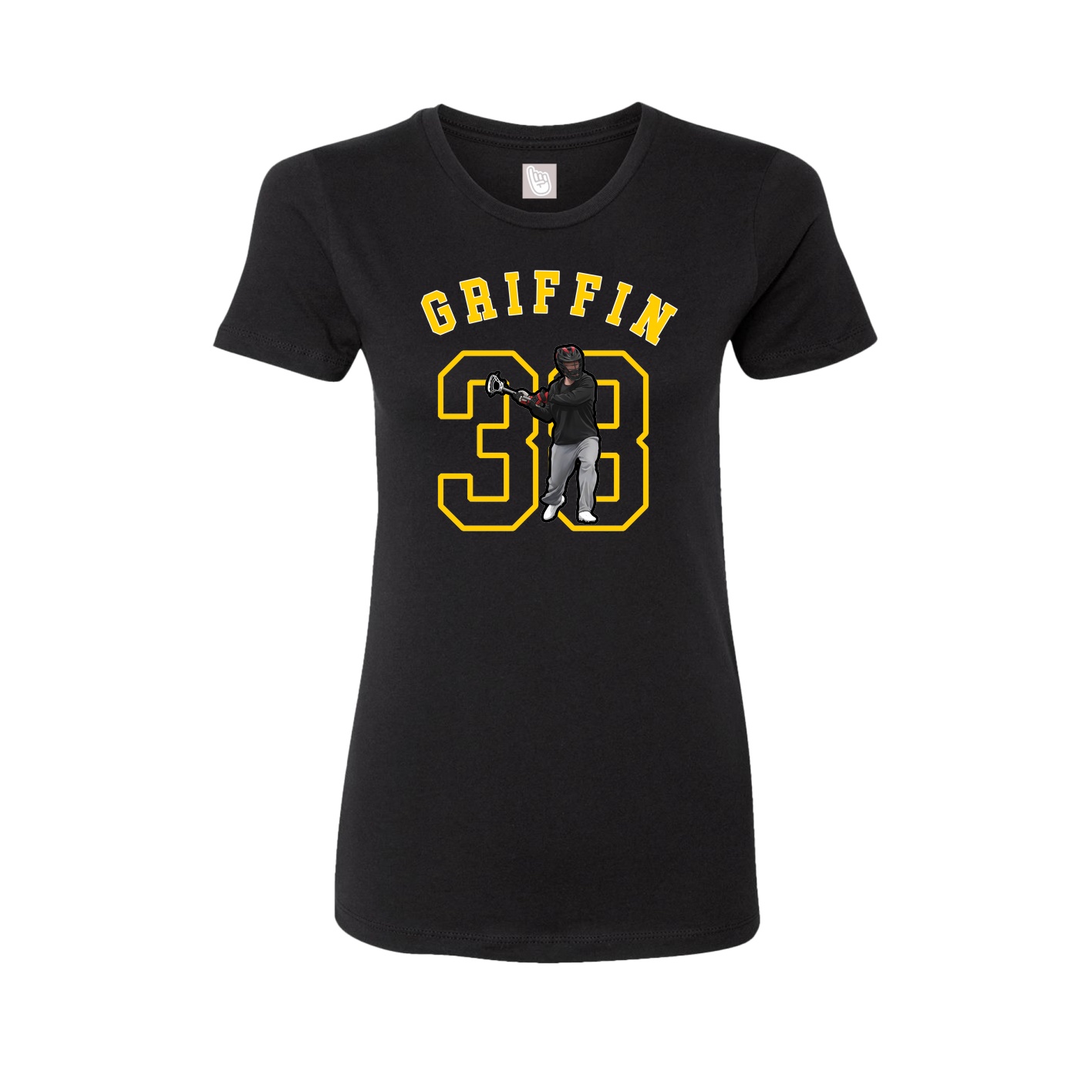 Fitted Women's Tee — Shirsey Arch in Black