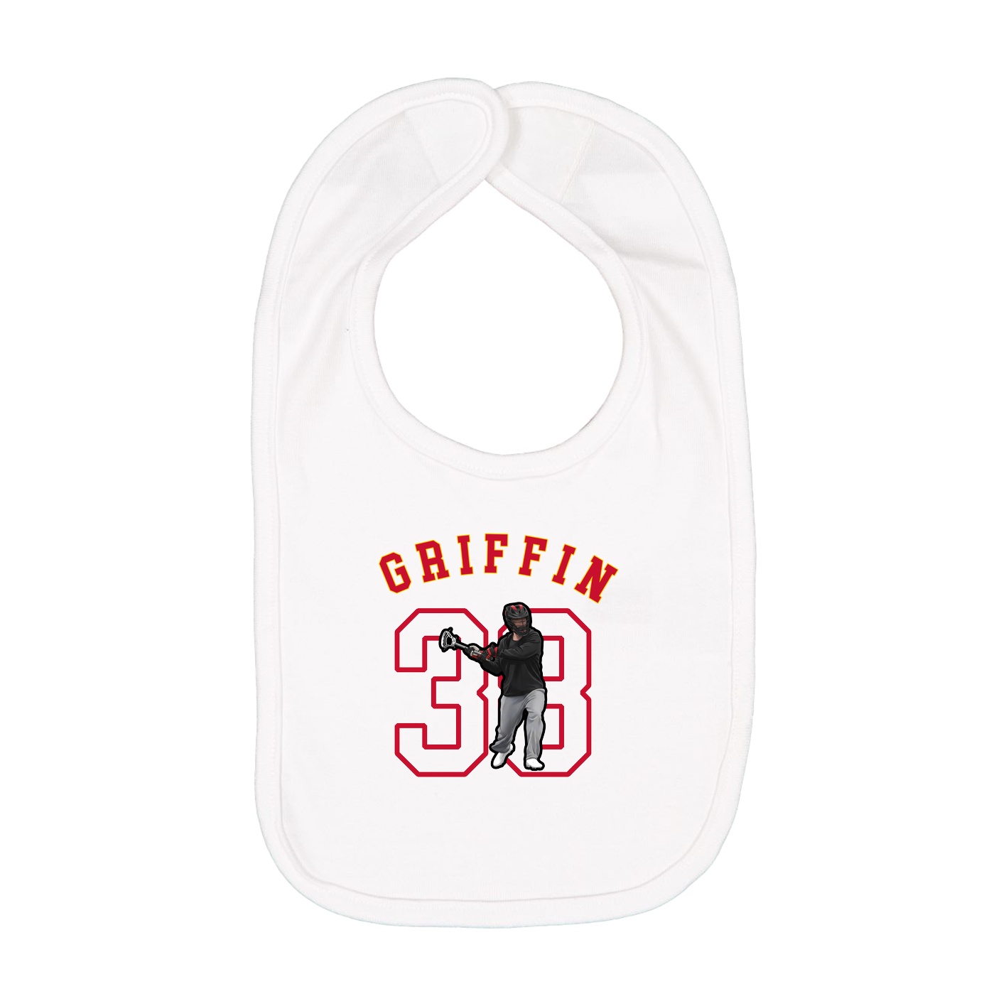 Infant Bib — Shirsey Arch in White