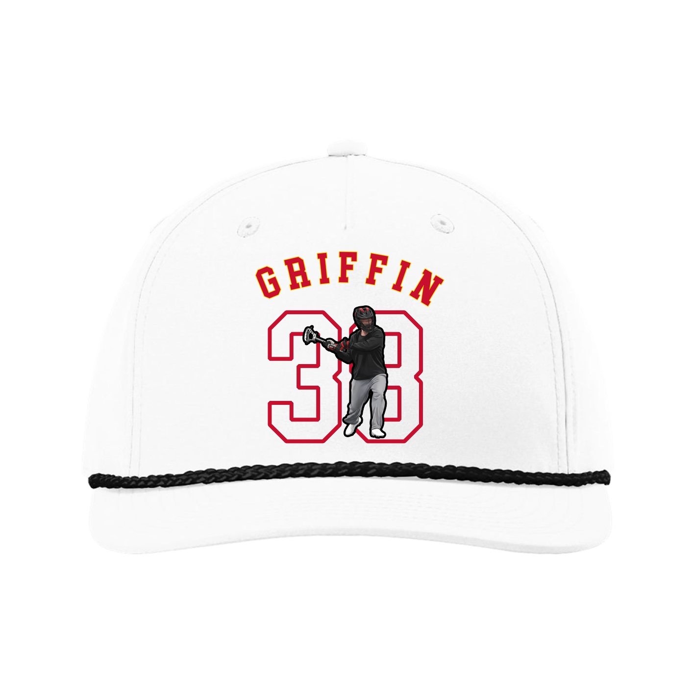 Five-Panel Classic Rope Cap — Shirsey Arch in White