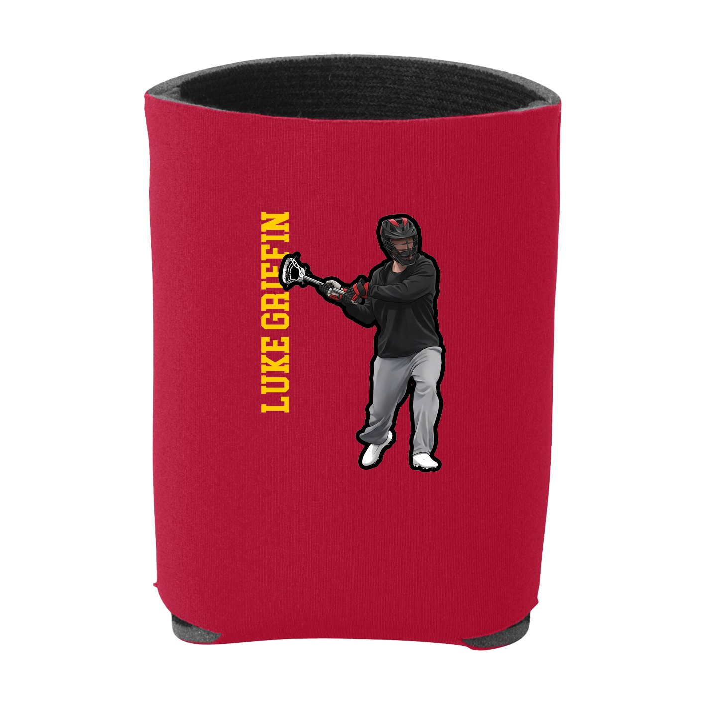 Can Holder — Name Vertical in Red