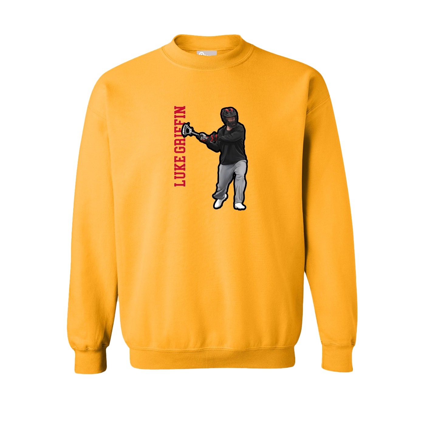 Fleece Crew — Name Vertical in Gold