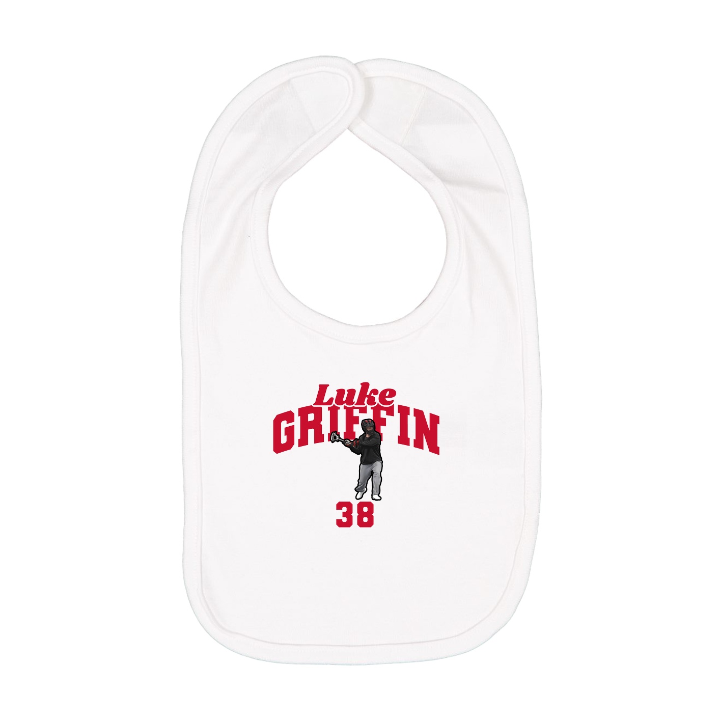 Infant Bib — Signature Arch in White