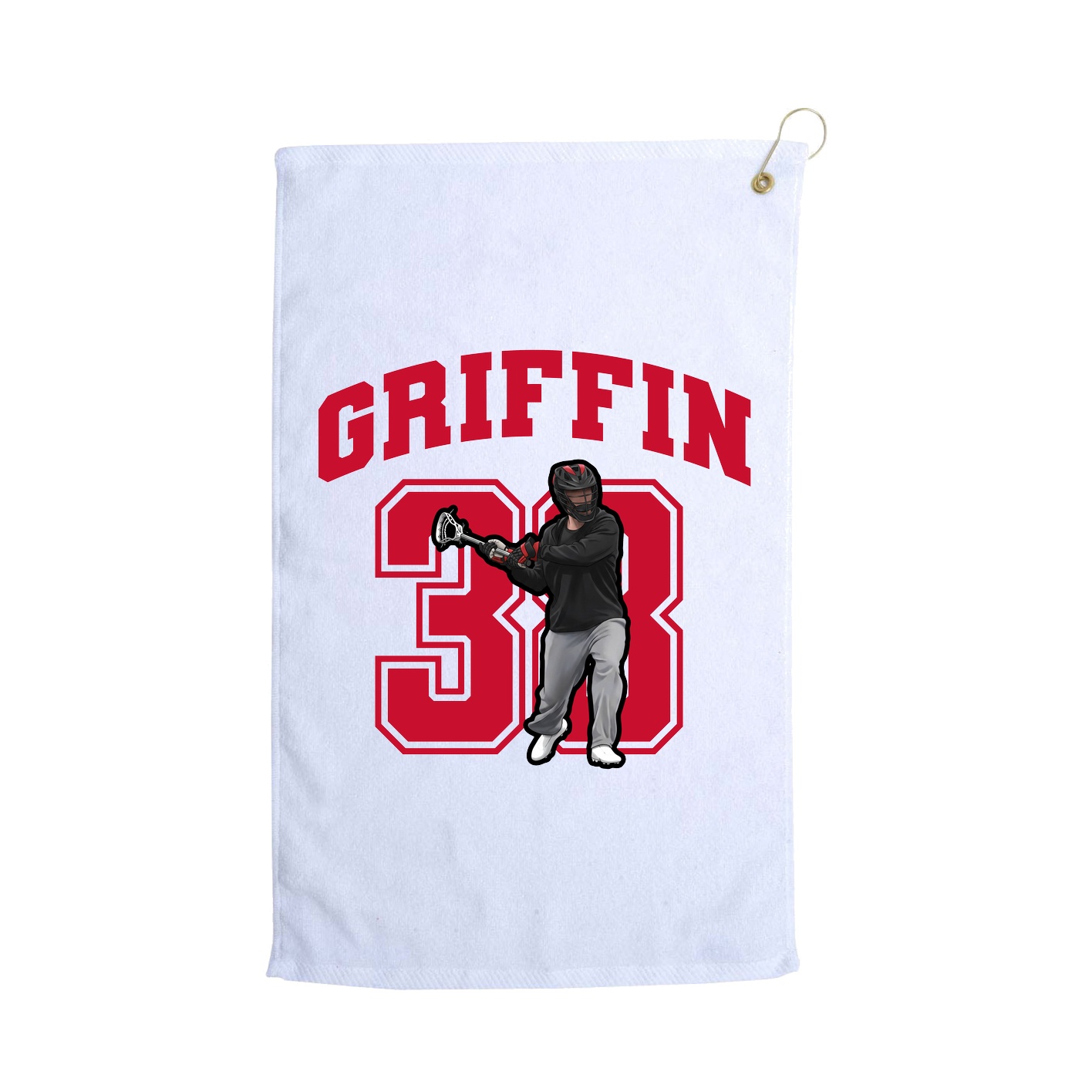 Golf Towel — Number in White