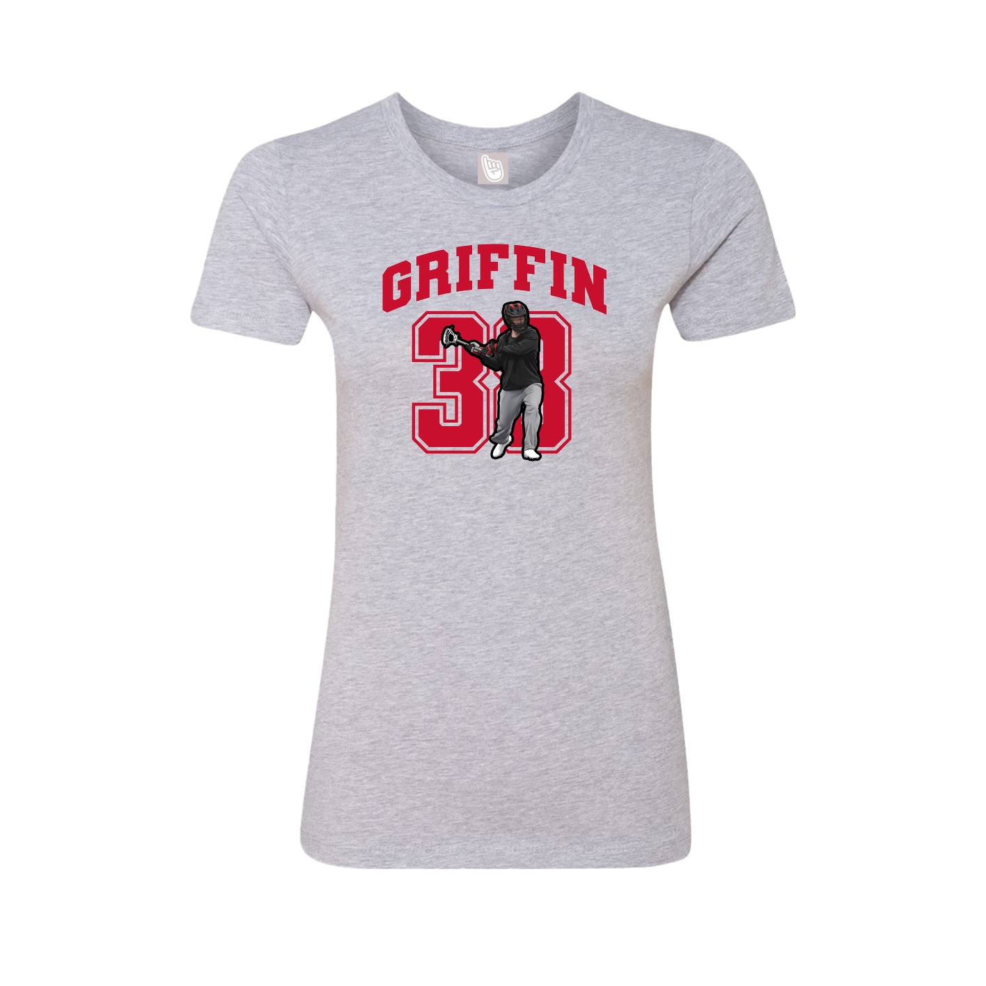 Fitted Women's Tee — Number in Grey