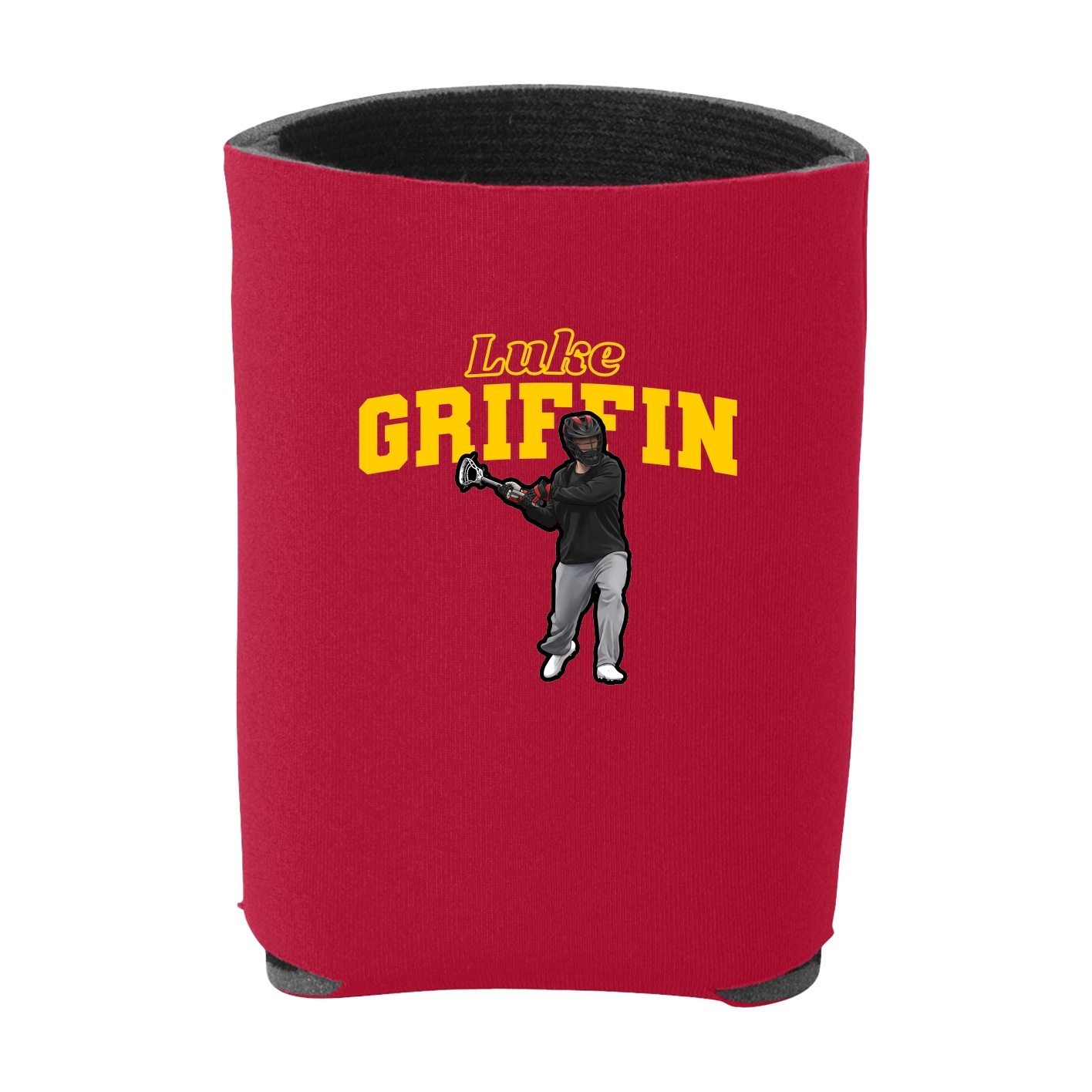 Can Holder — Name Arch in Red