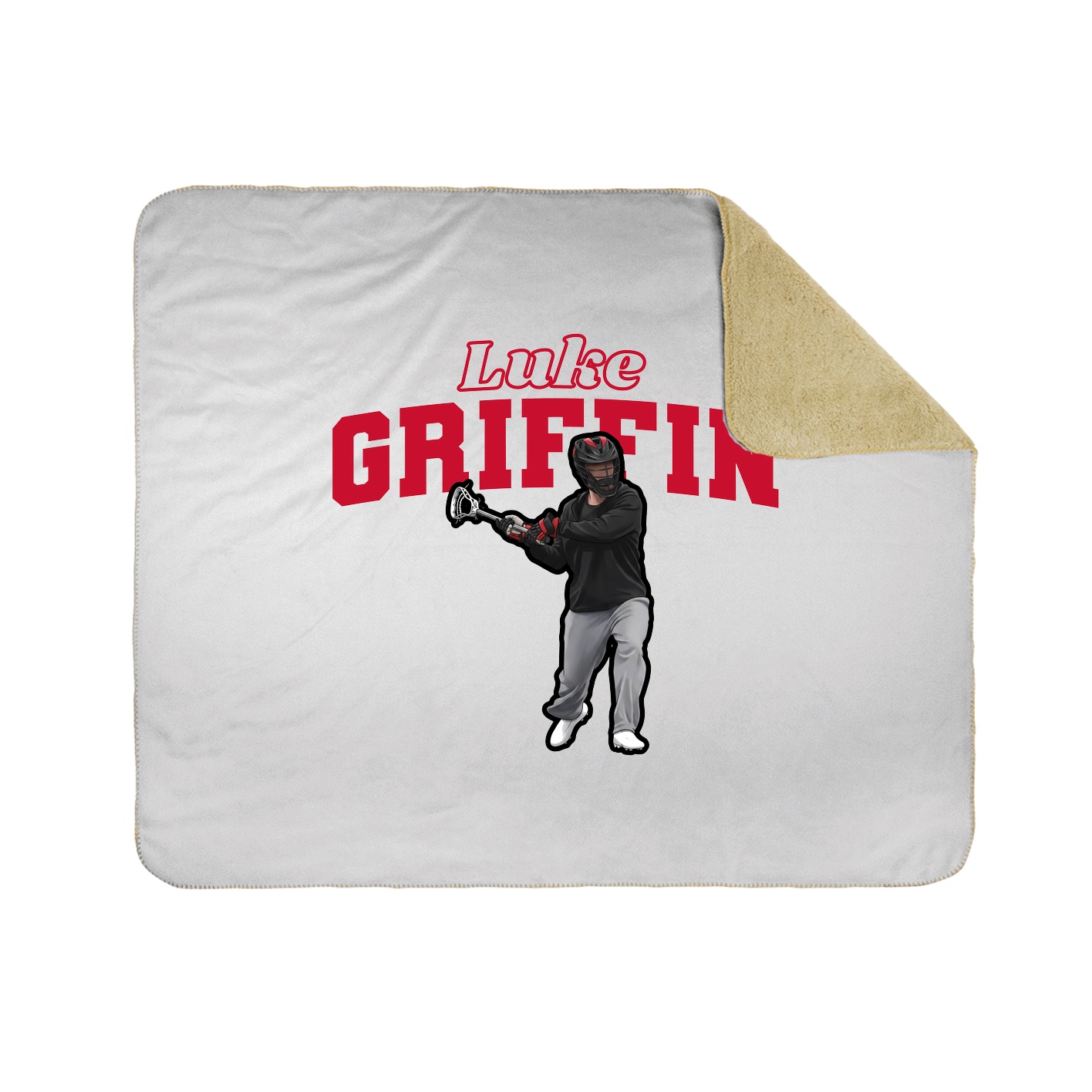 Throw Blanket — Name Arch in White