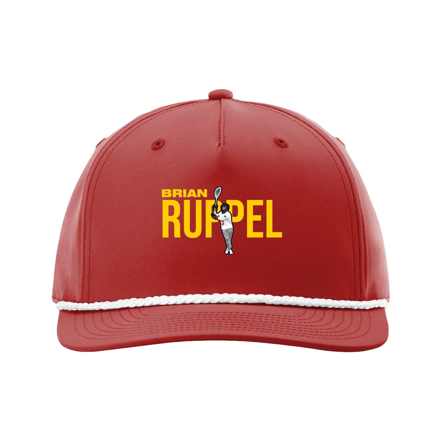 Five-Panel Classic Rope Cap — Player Name in Red