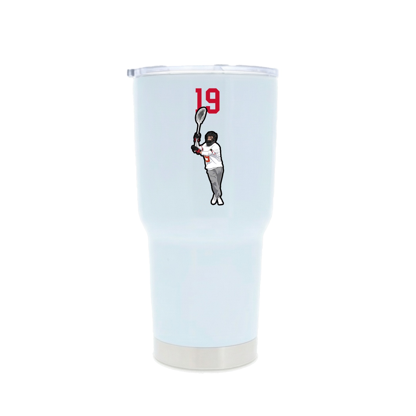 30oz Stainless Steel Tumbler — Number Top in White