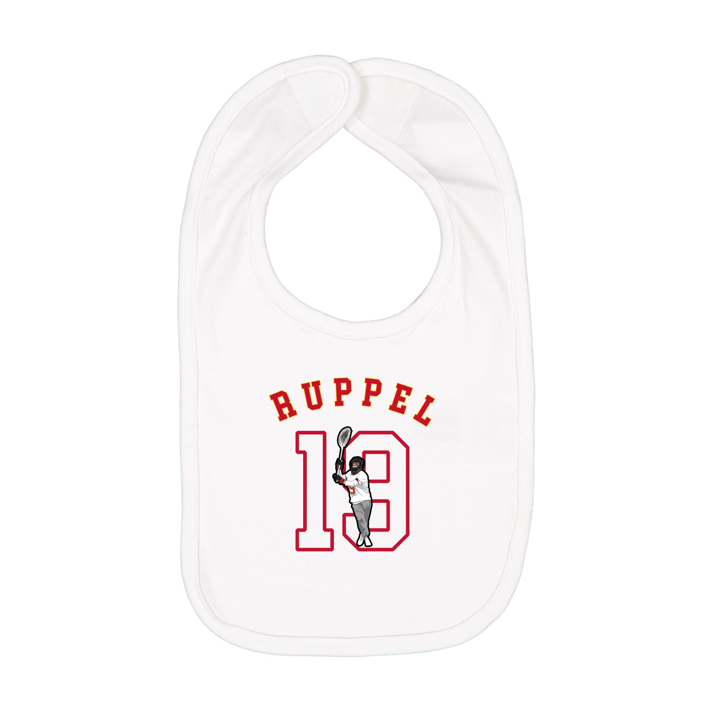 Infant Bib — Shirsey Arch in White
