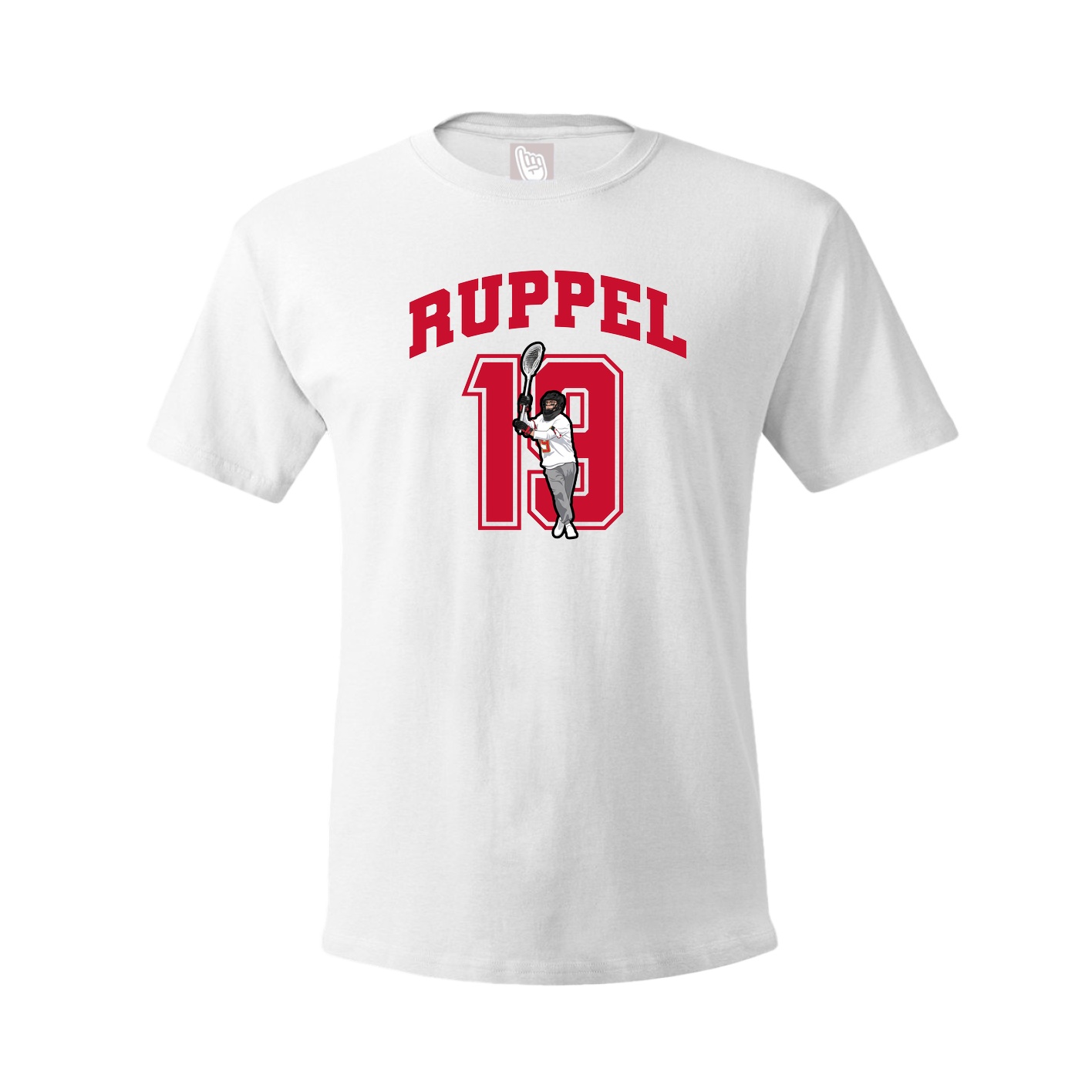 Youth Tee — Number in White