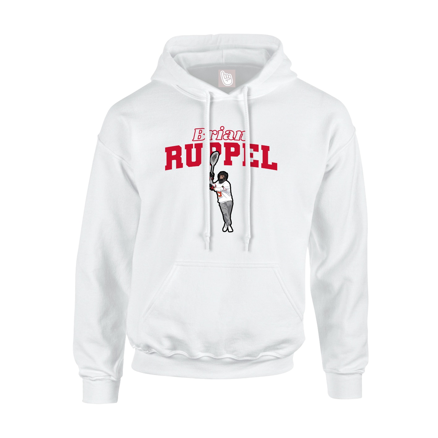 Hoodie — Name Arch in White