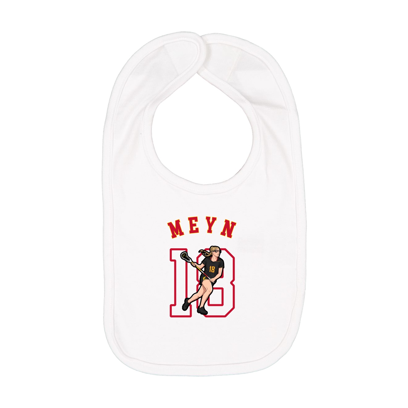 Infant Bib — Shirsey Arch in White