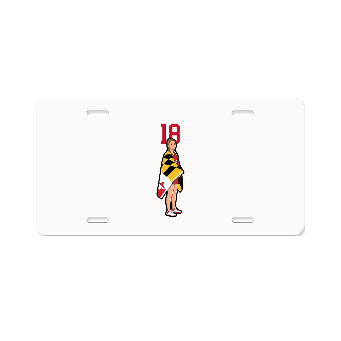 License Plate — Number Top in Classic