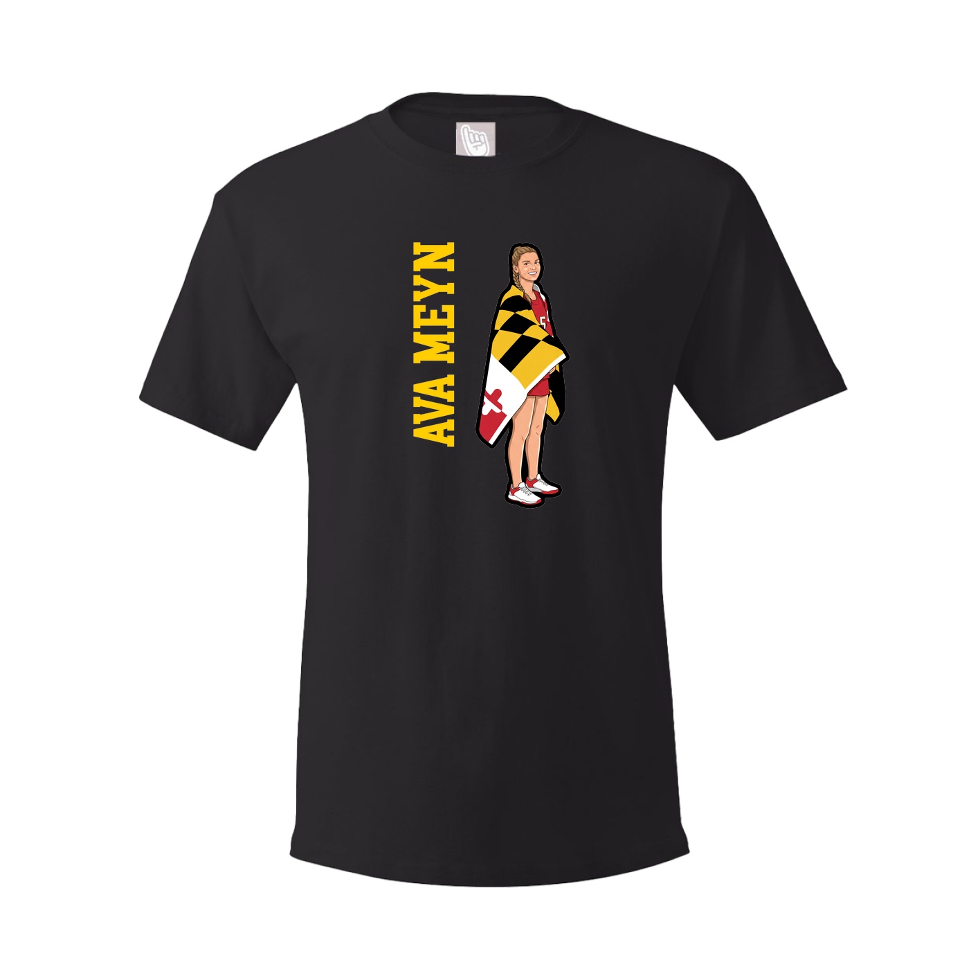 Tee — Name Vertical in Black