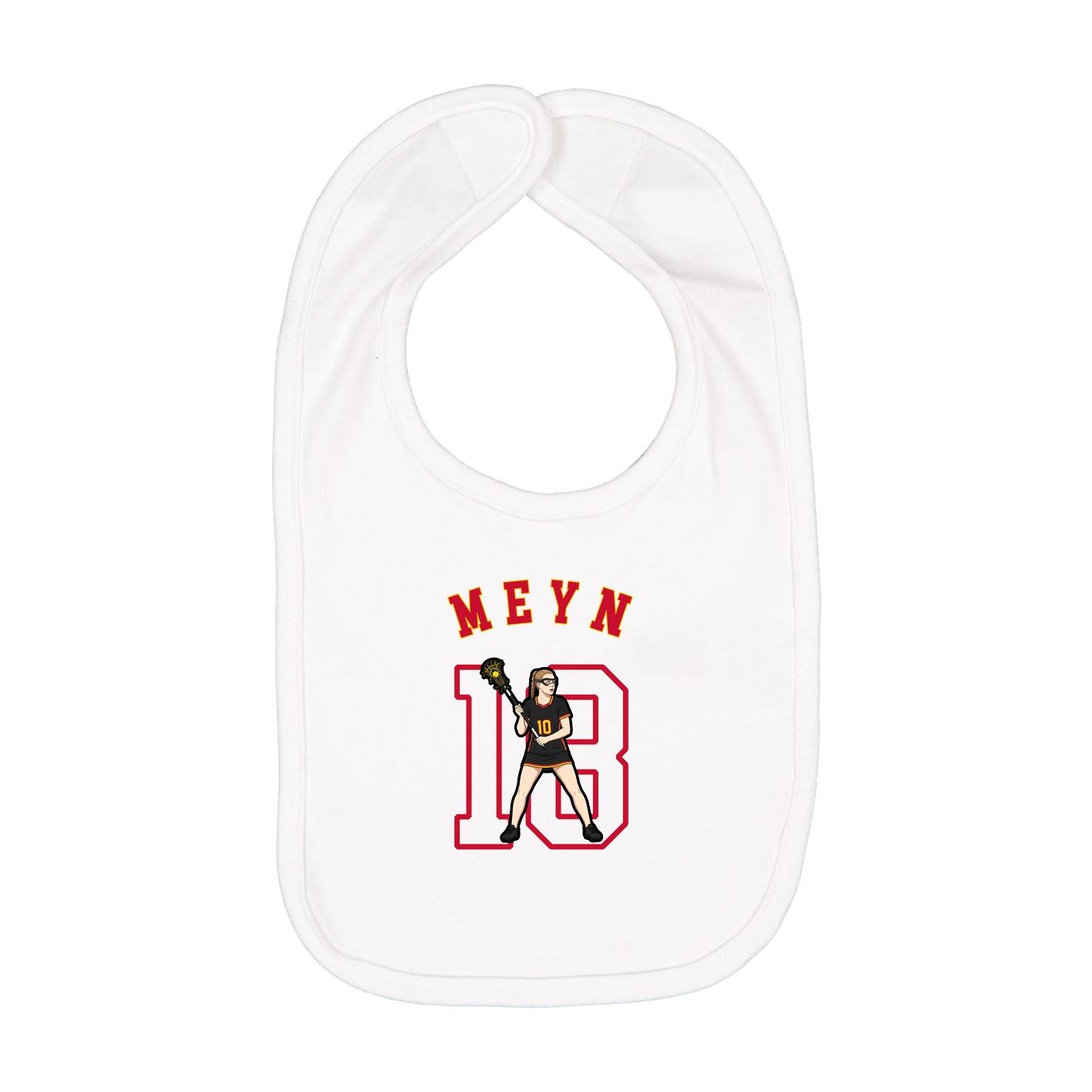 Infant Bib — Shirsey Arch in White