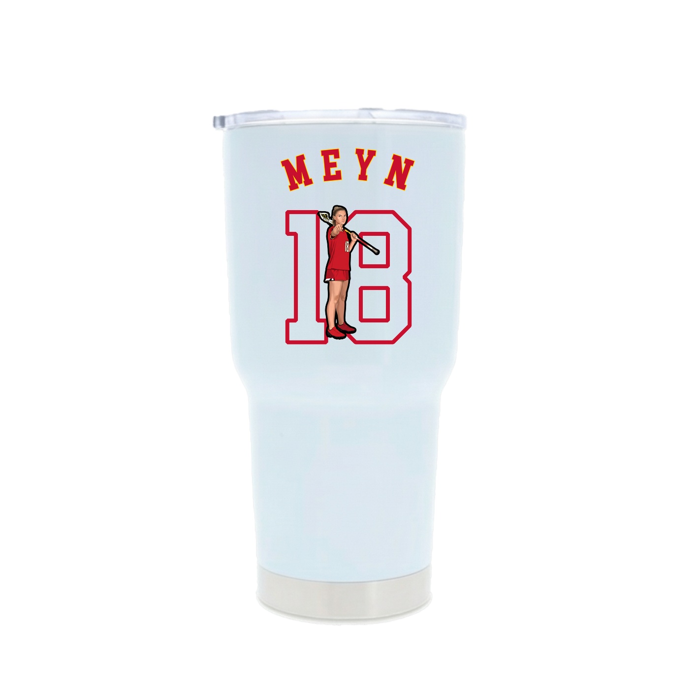 30oz Stainless Steel Tumbler — Shirsey Arch in White