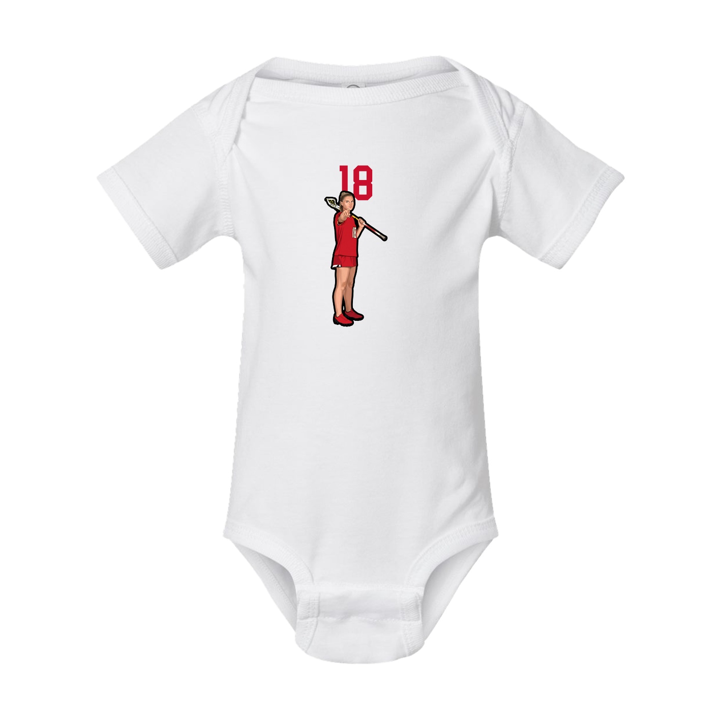 Baby Onesie — Number Top in White