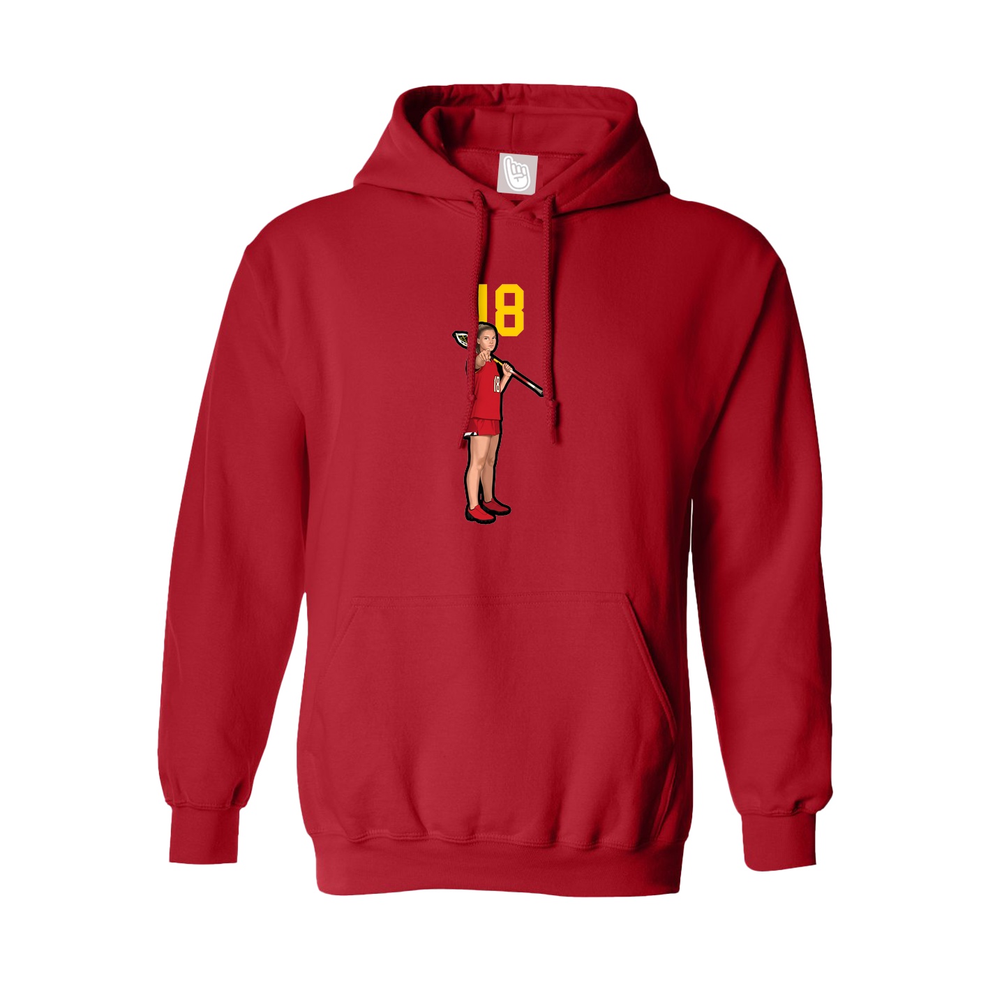 Hoodie — Number Top in Red