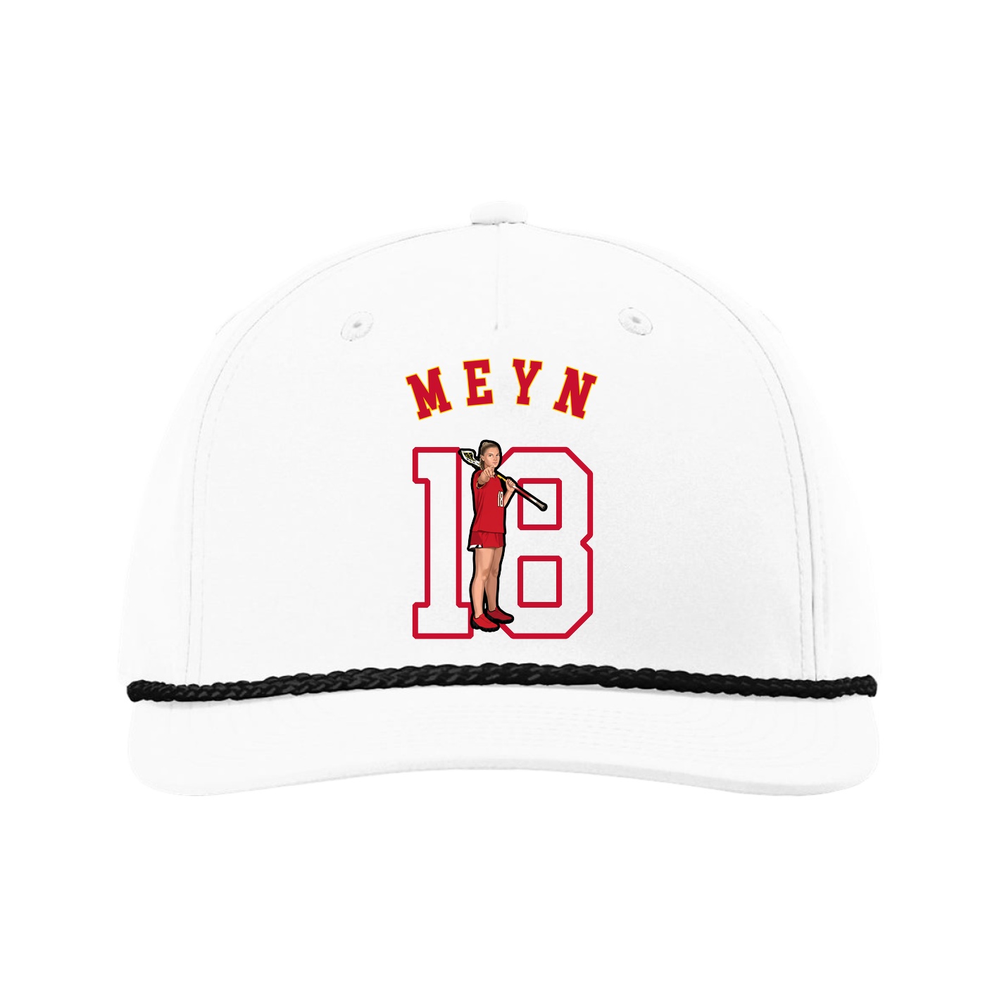 Five-Panel Classic Rope Cap — Shirsey Arch in White