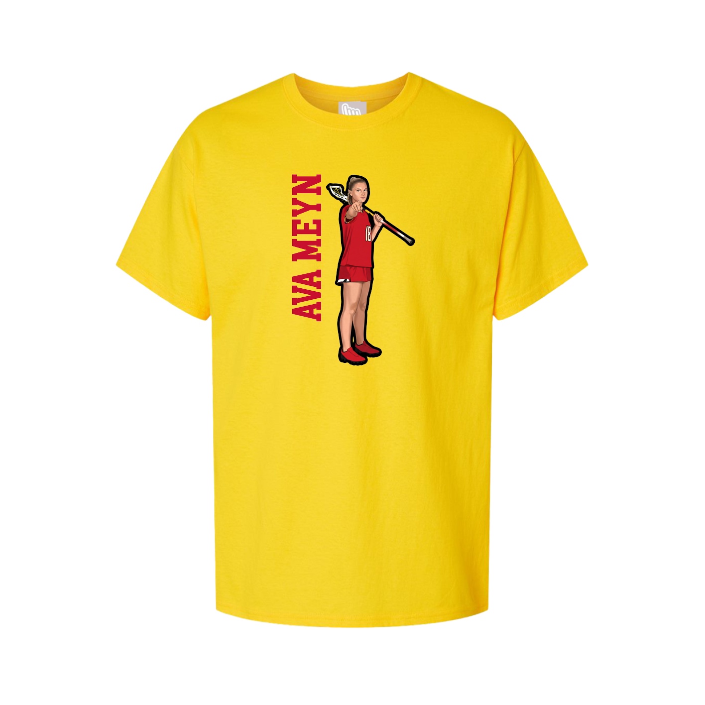 Youth Tee — Name Vertical in Gold