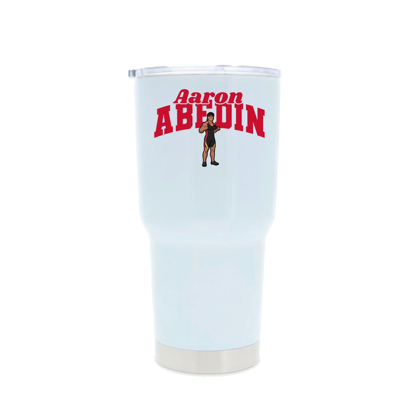 30oz Stainless Steel Tumbler — Signature Arch in White
