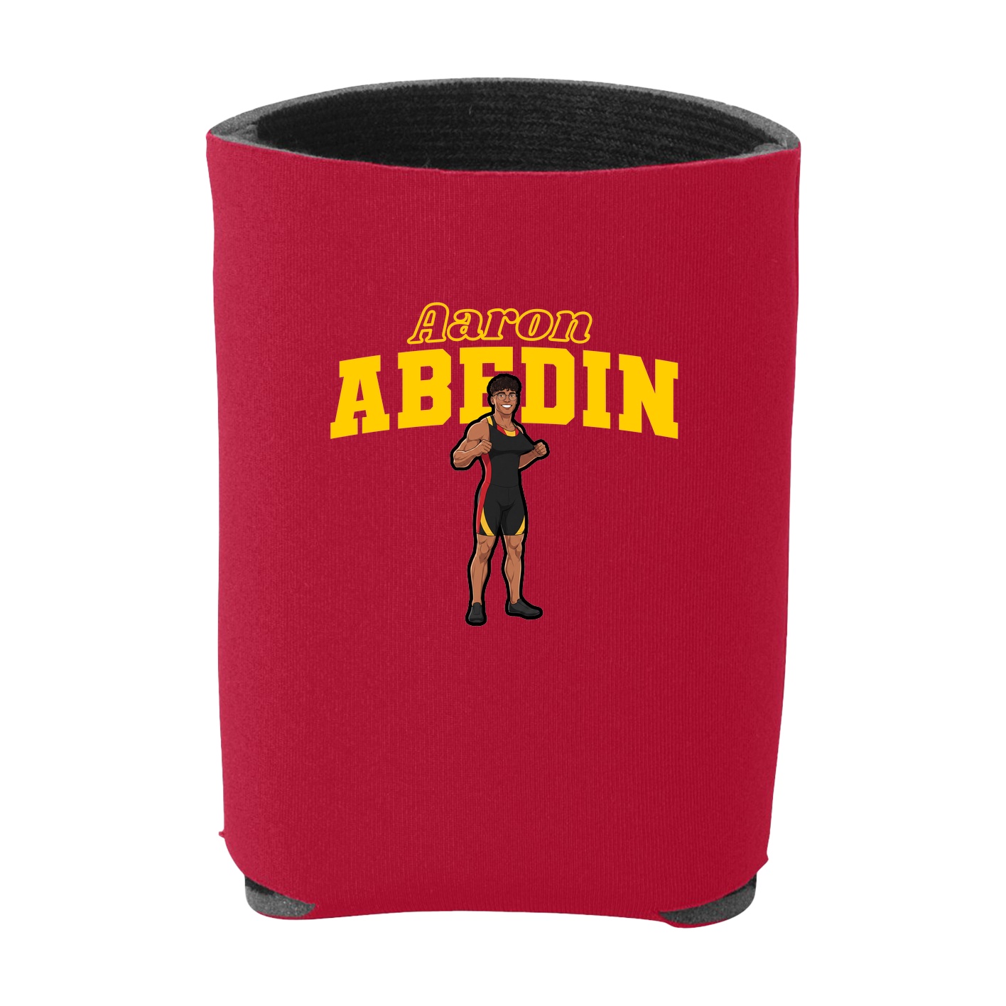 Can Holder — Name Arch in Red