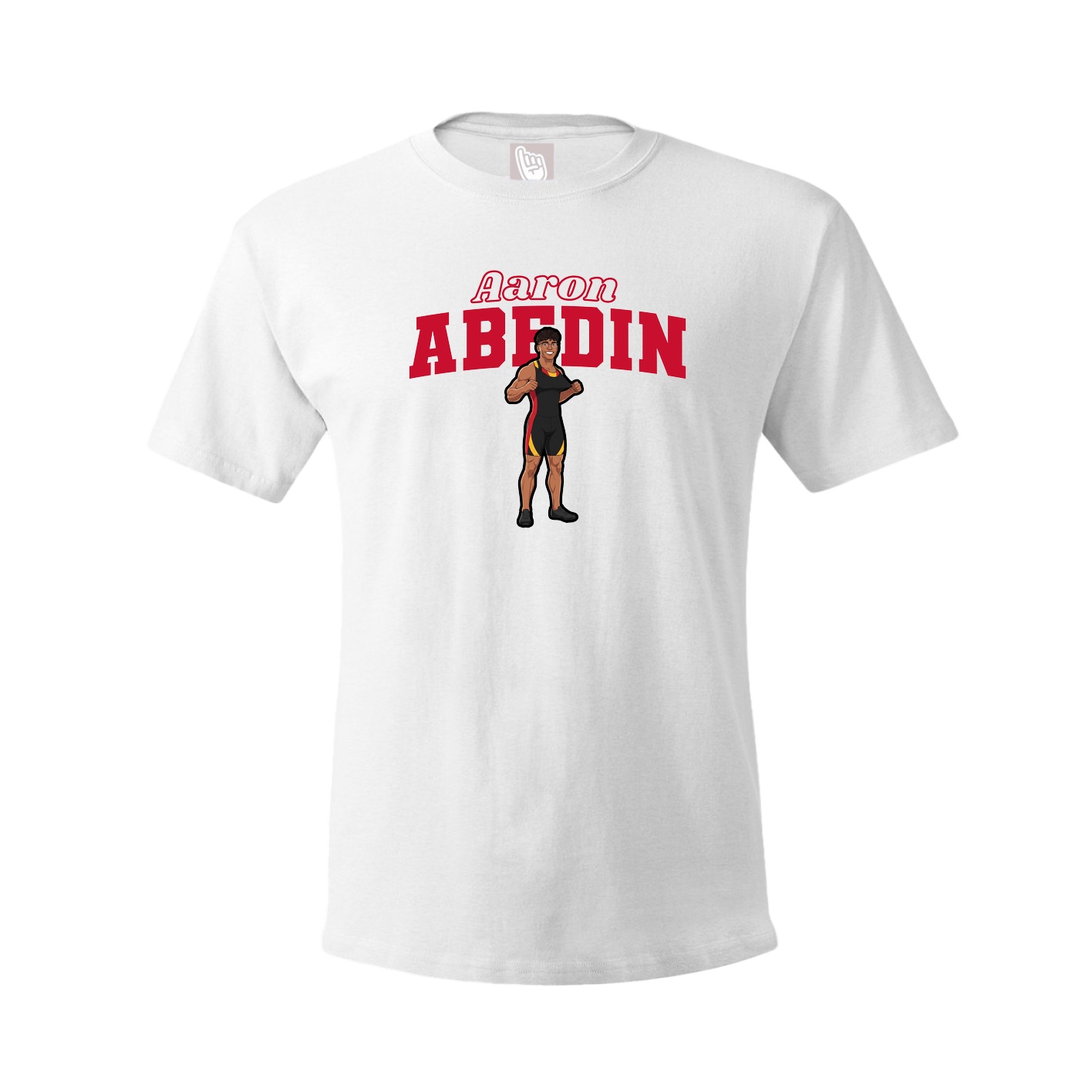 Youth Tee — Name Arch in White