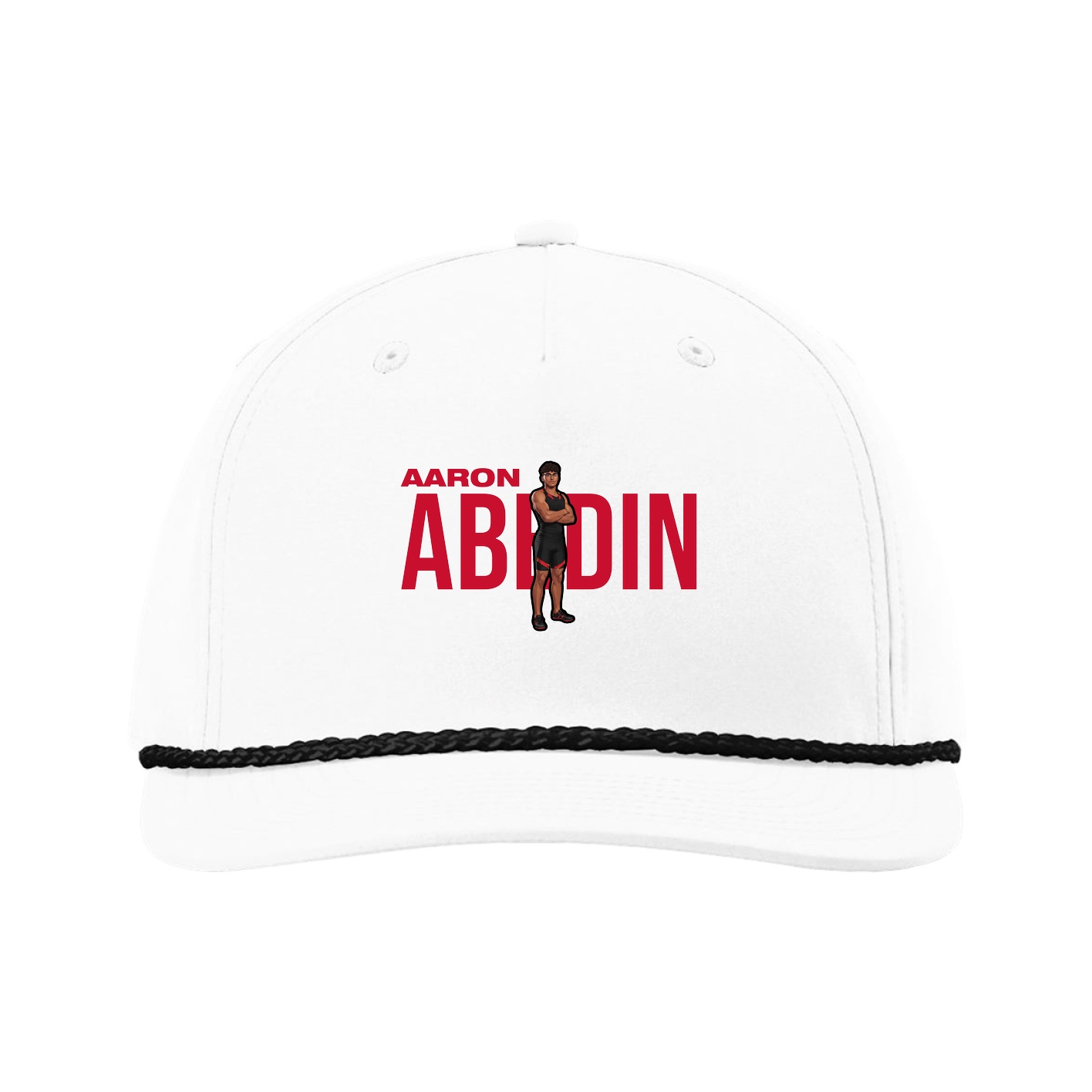 Five-Panel Classic Rope Cap — Player Name in White