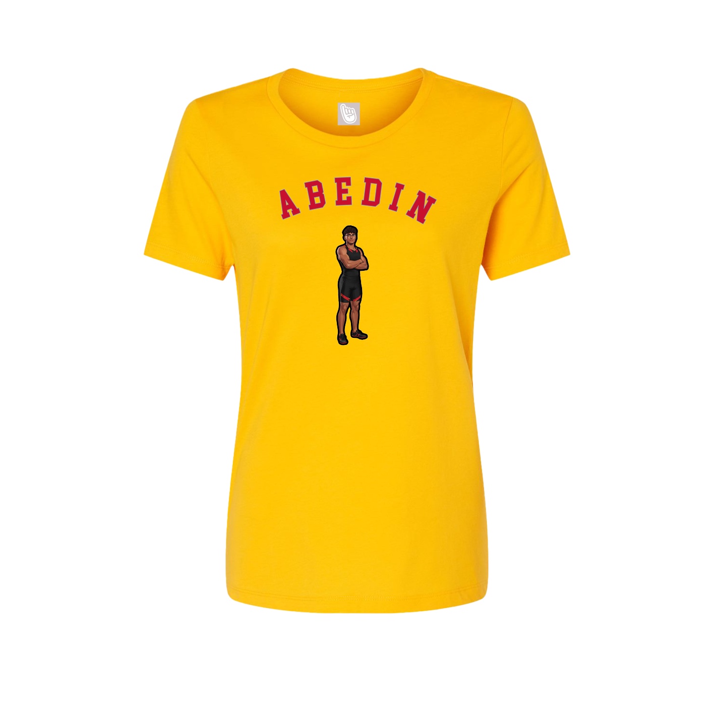 Fitted Women's Tee — Shirsey Arch in Gold