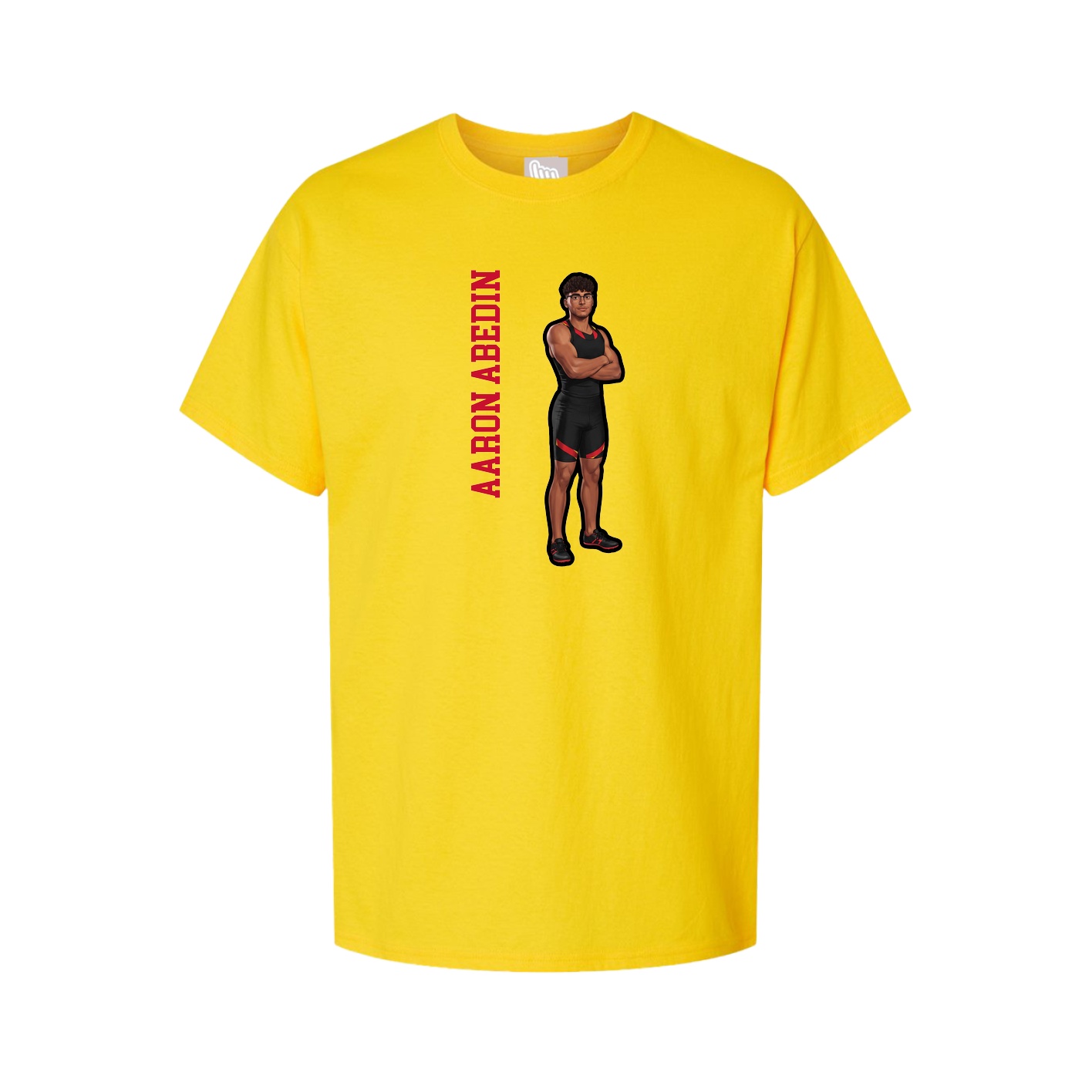 Youth Tee — Name Vertical in Gold