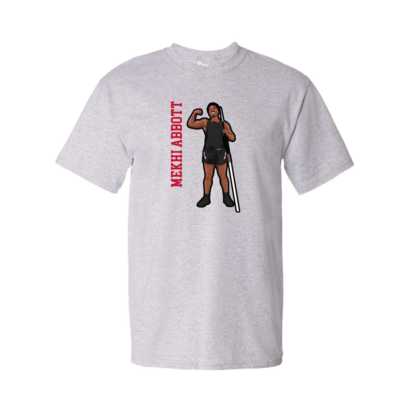 Tee — Name Vertical in Grey